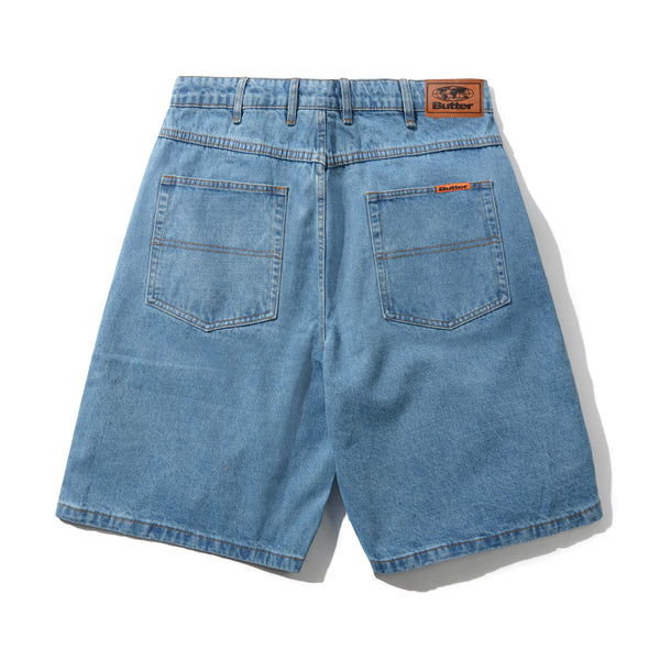 Baggy Denim Shorts, Washed Indigo – Butter Goods UK