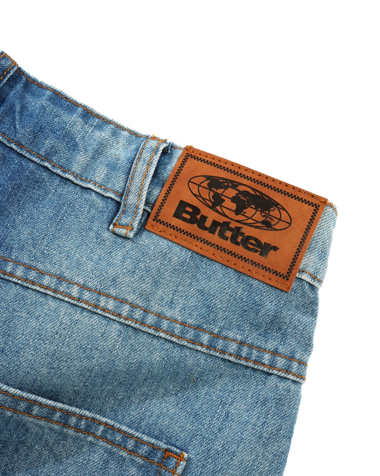 Encounter Denim Jeans, Washed Slub Blue
