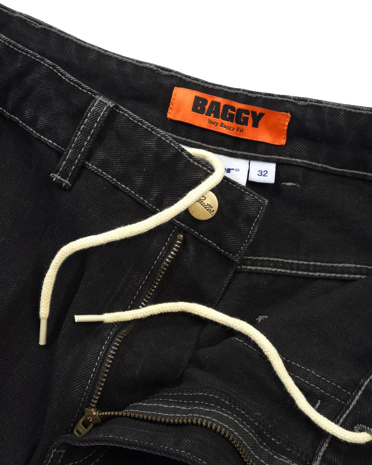 Scribble Denim Jeans, Washed Black