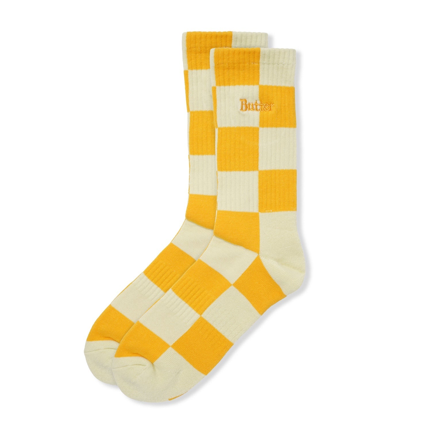 Checkered Socks, Mustard