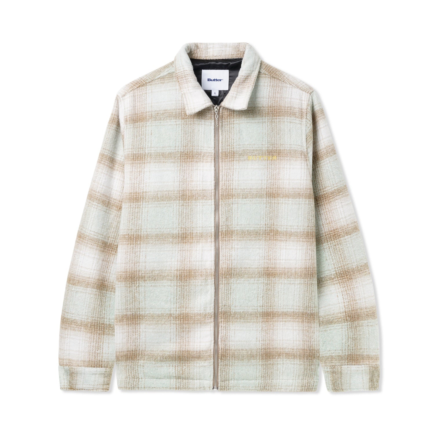 Heavy Weight Flannel Overshirt, Wheat / Moss
