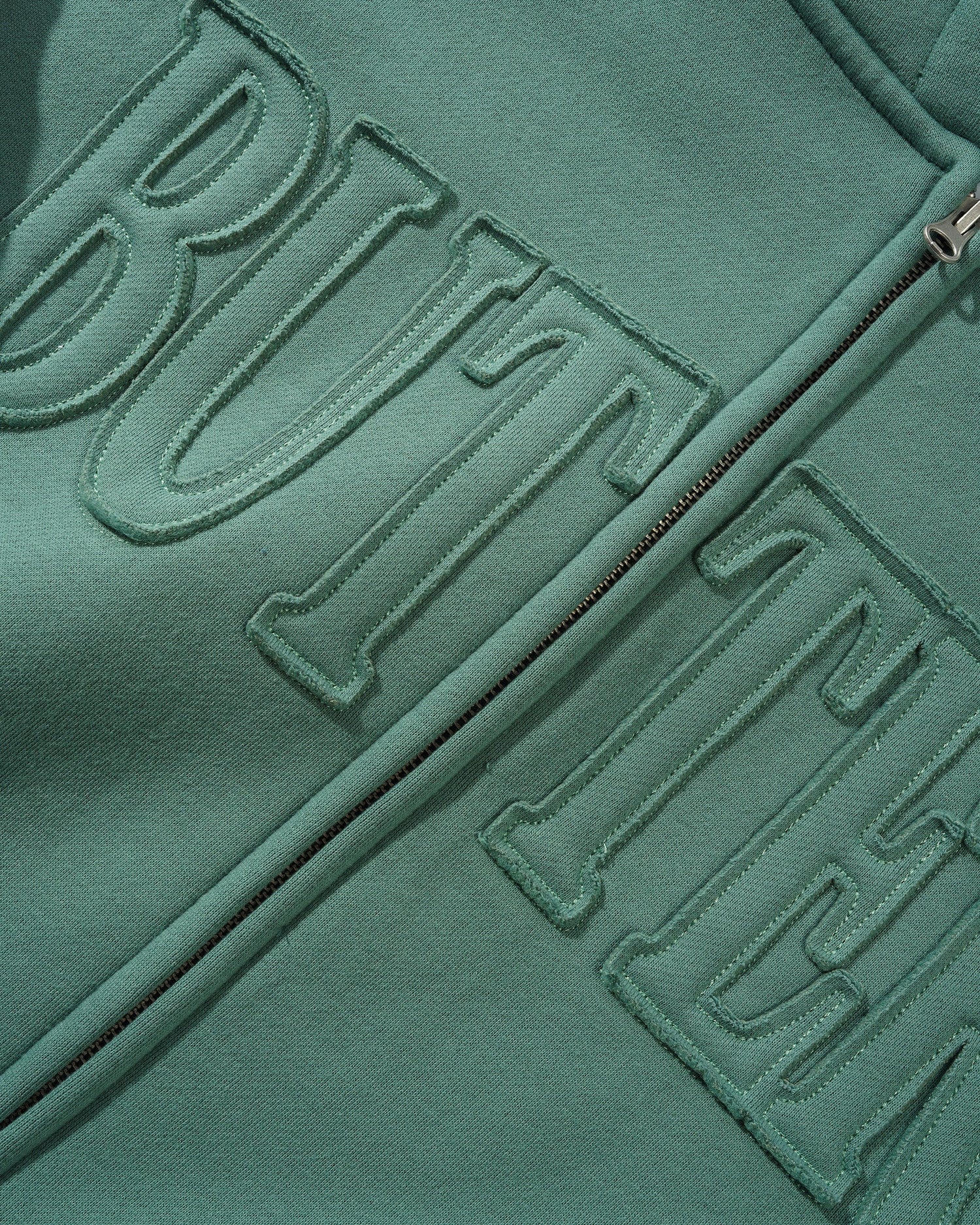 Applique Zip-Thru Hood, Sage