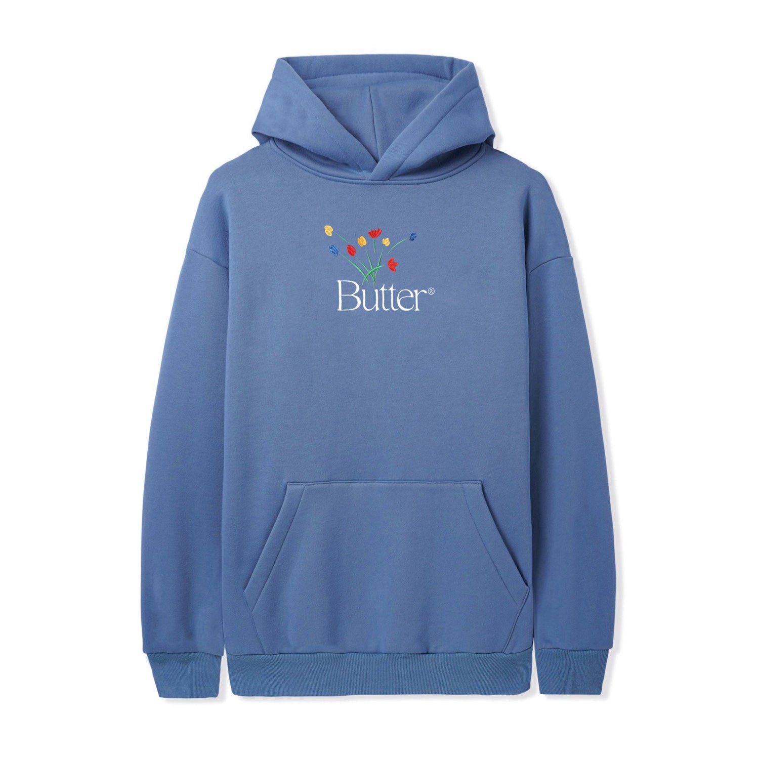 Bouquet Embroidered Pullover, Washed Navy