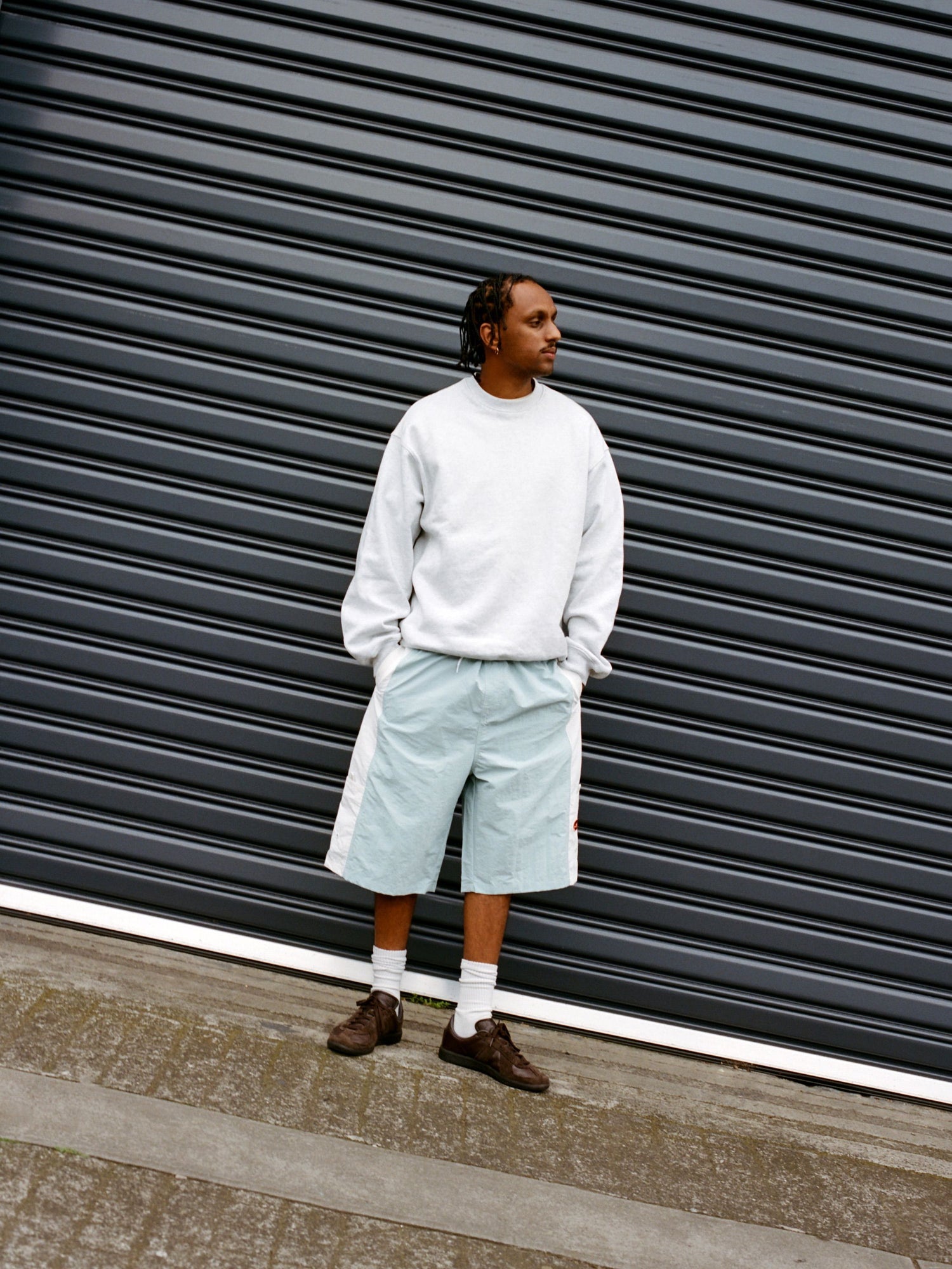 Abseil Boardshorts, Sky / White