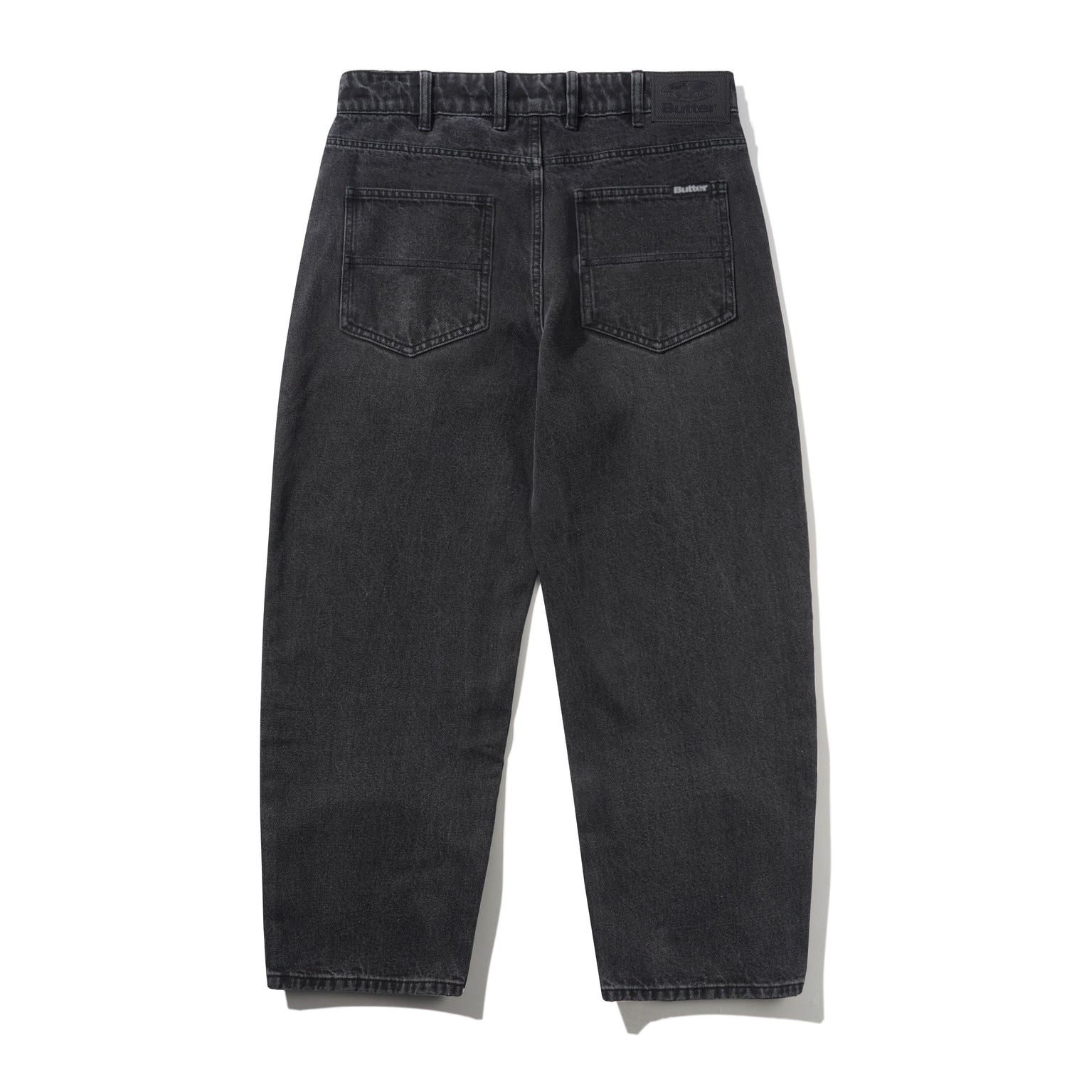 Baggy Denim Jeans, Distressed Black
