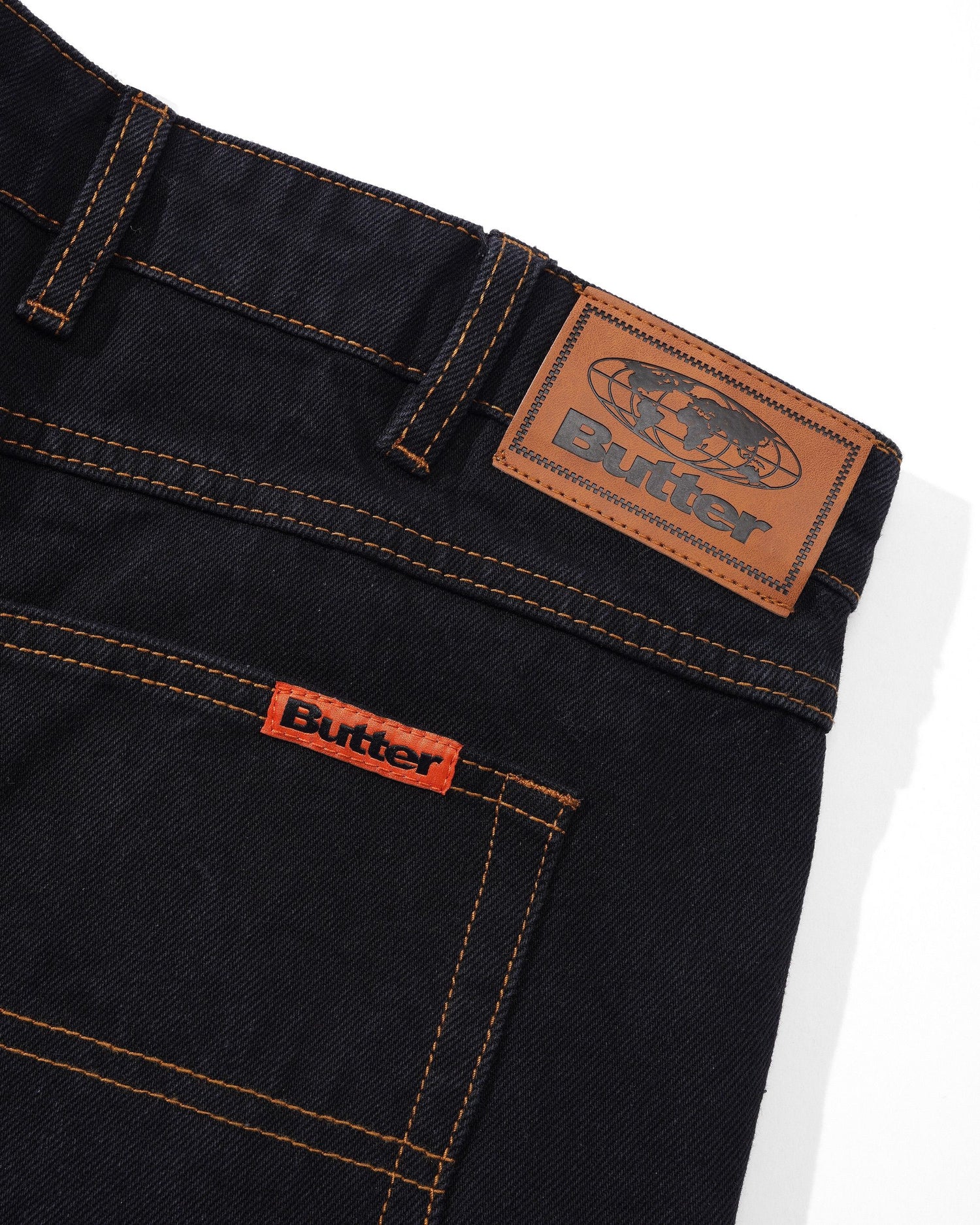 Baggy Denim Jeans, Washed Black