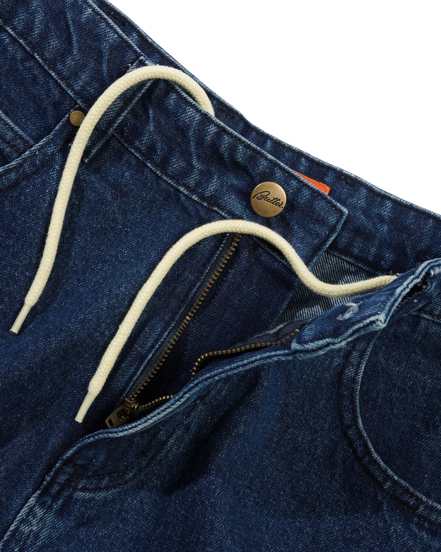 Baggy Denim Shorts, Dark Blue