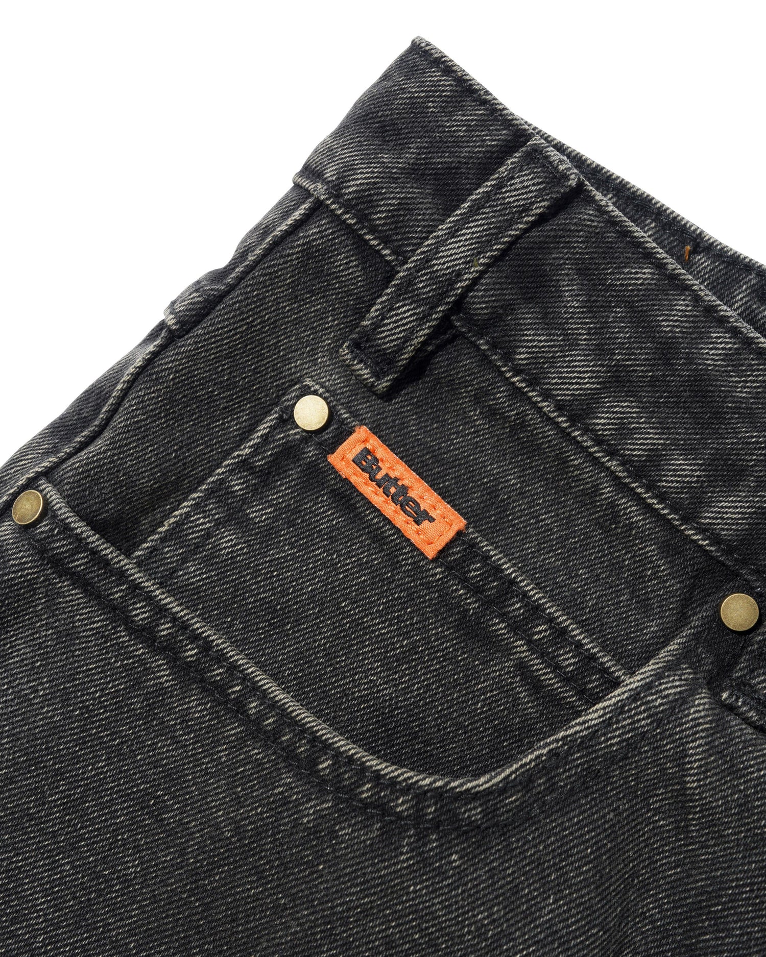 Baggy Denim Shorts, Faded Black