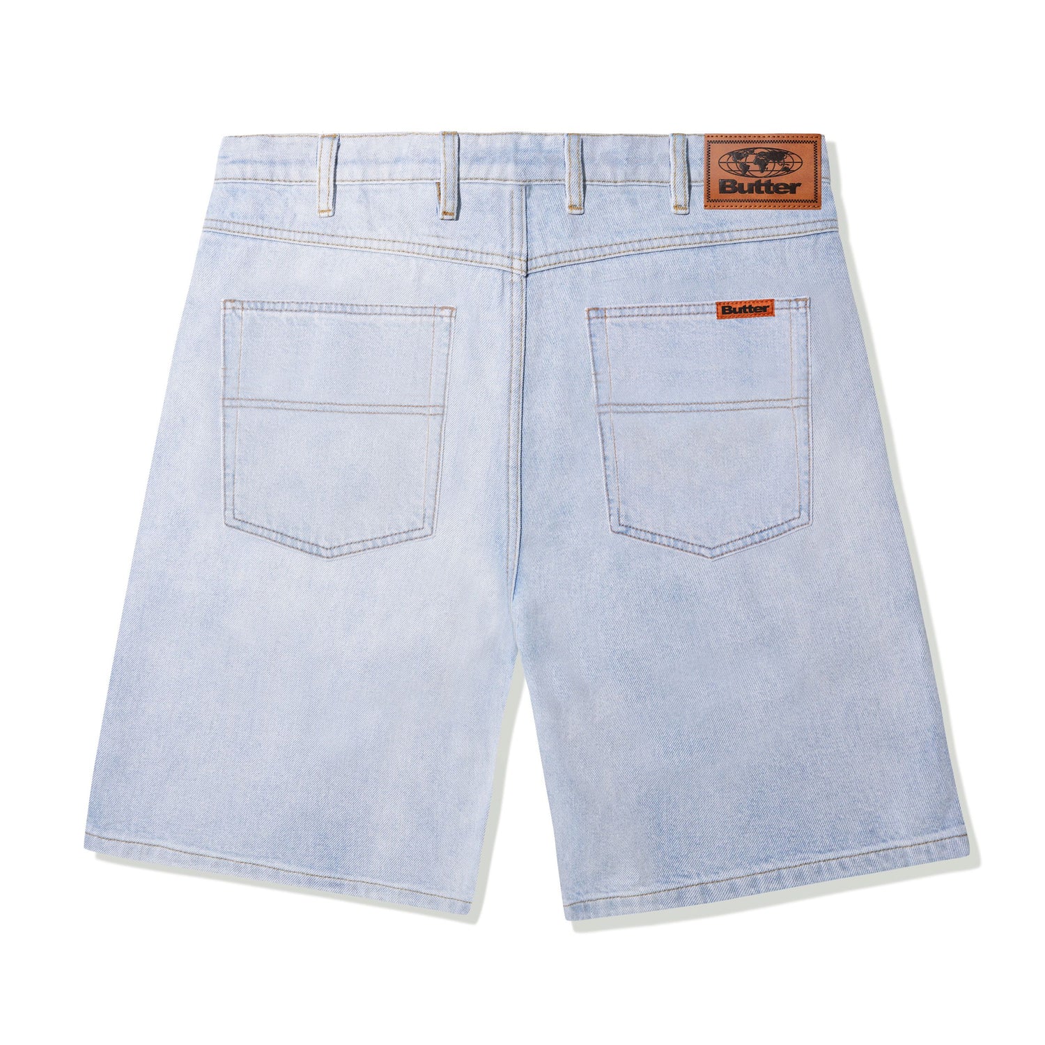 Baggy Denim Shorts, Light Blue