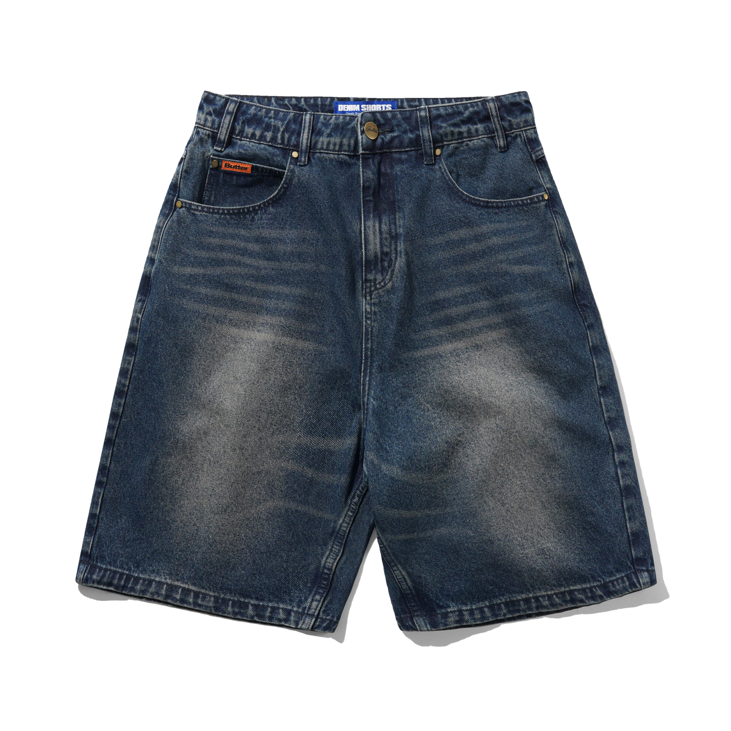 Baggy Denim Shorts, Vintage Indigo Wash
