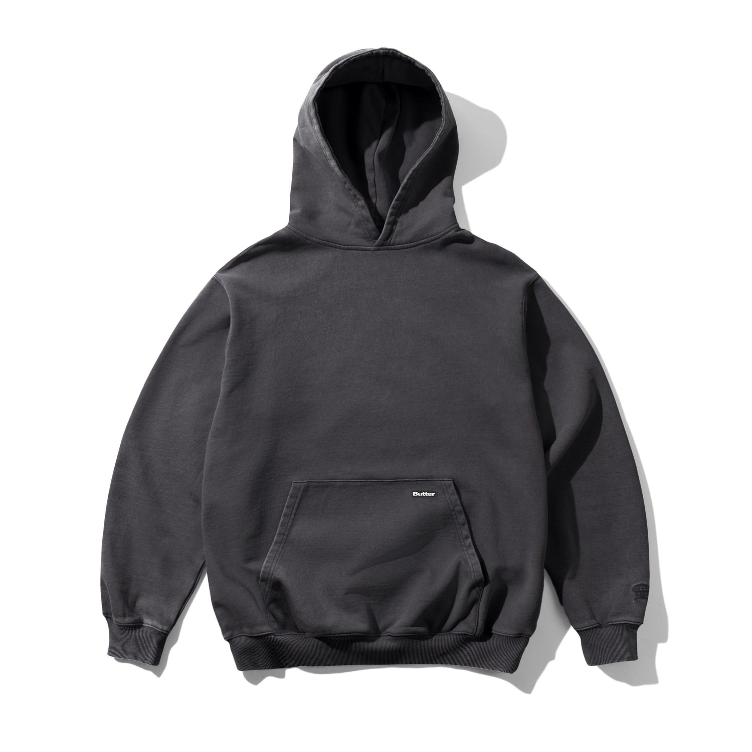 Basic Pullover Hood, Washed Black