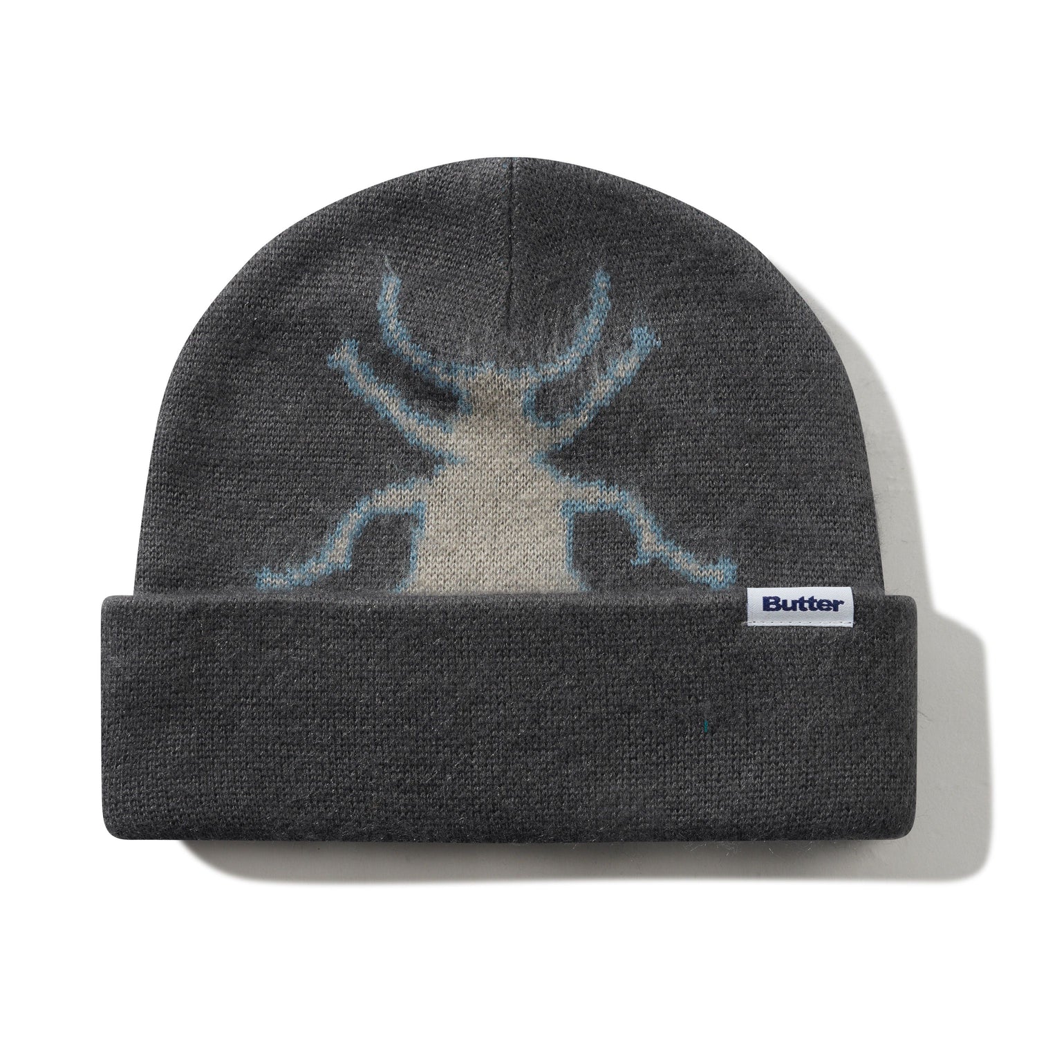 Beetle Mohair Beanie, Charcoal