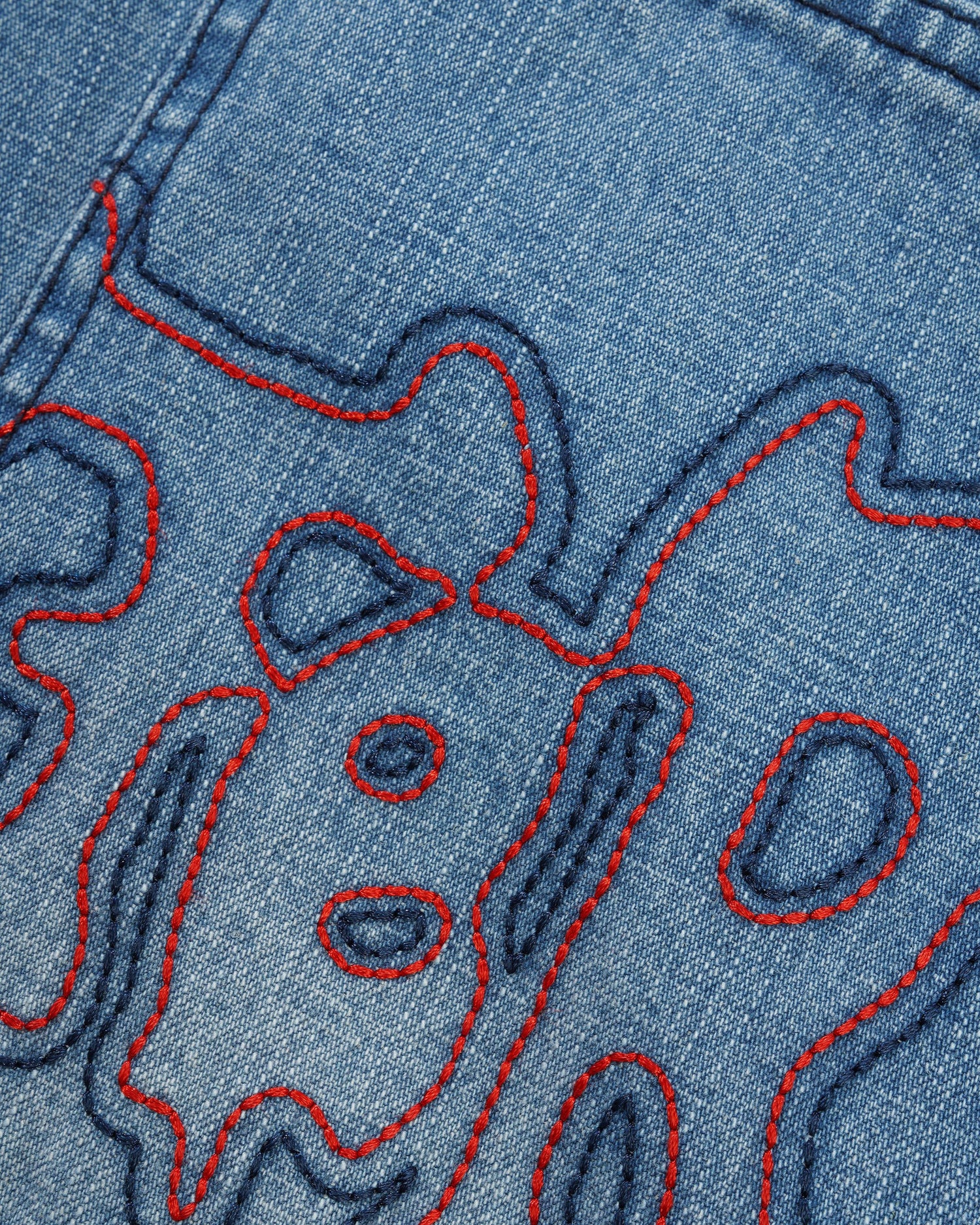 Blotch Denim Jeans, Streaky Blue