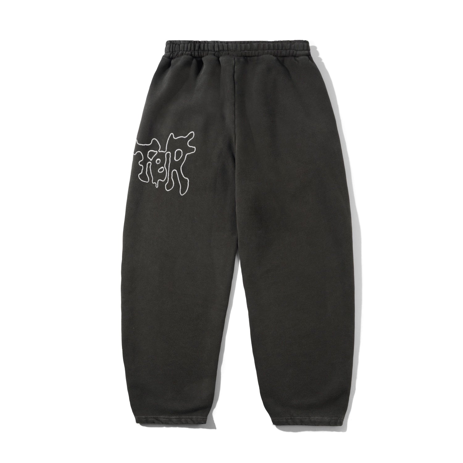 Blotch Fleece Pants, Washed Black