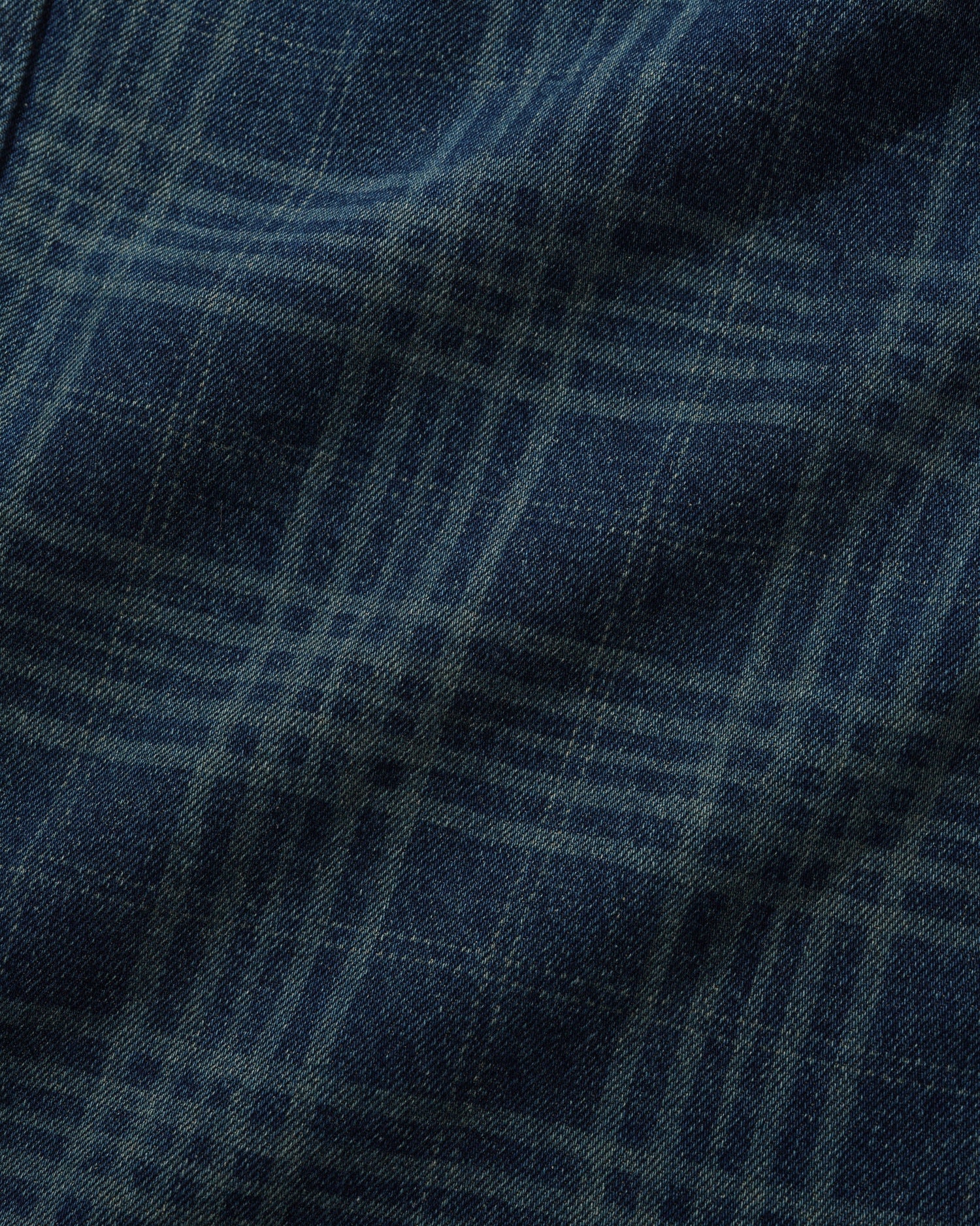 Burn Wide Cut Denim Jeans, Dark Indigo Plaid