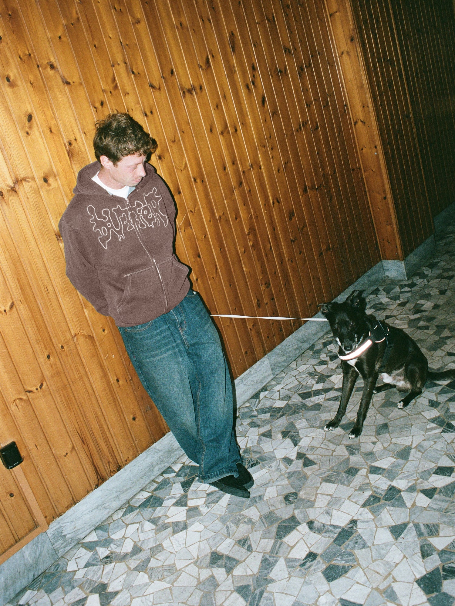 Blotch Zip-Thru Hood, Washed Camo