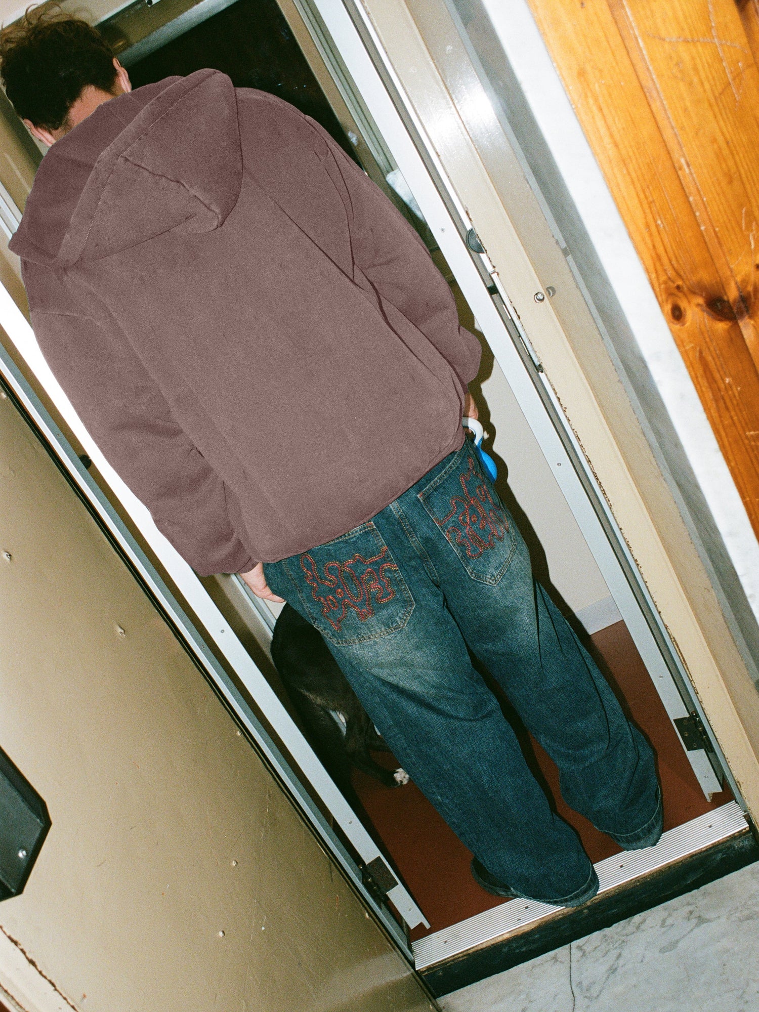 Blotch Denim Jeans, Streaky Navy