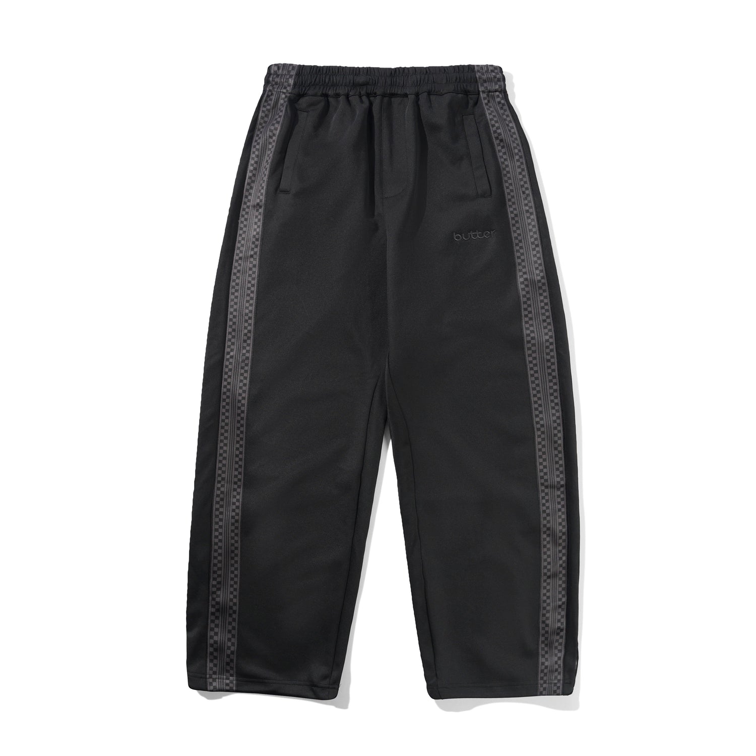Check Tape Trackpants, Black