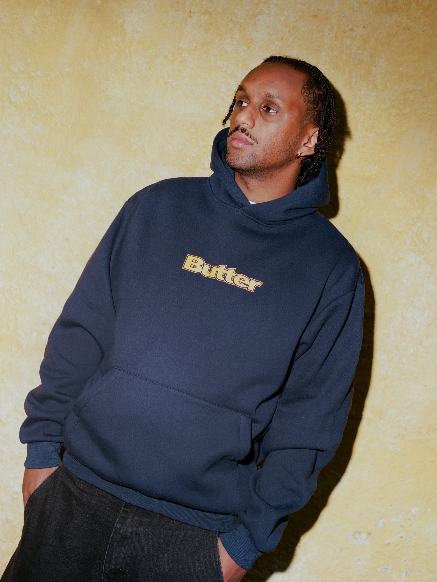 Logo Pullover Hood, Navy