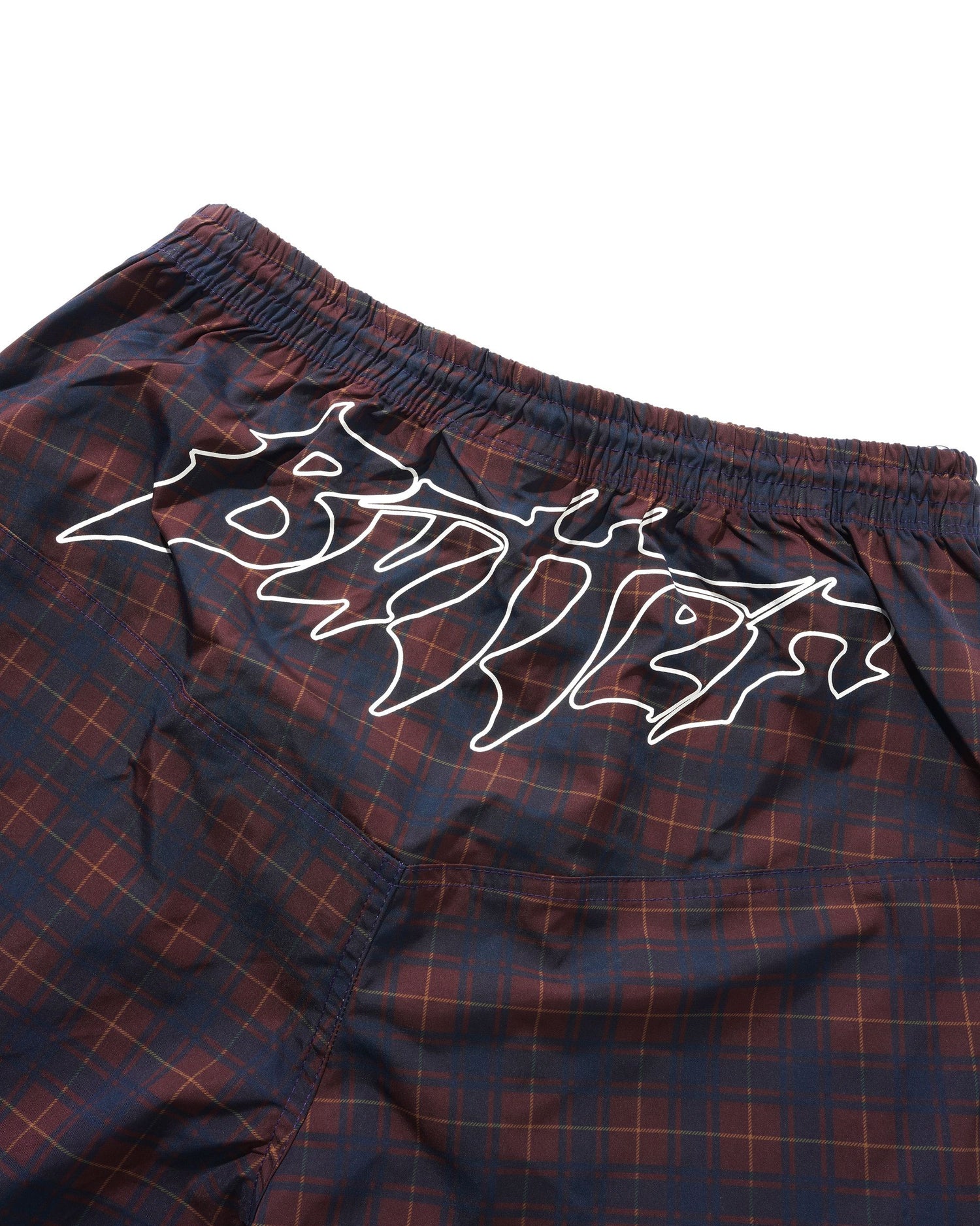 Amplify Boardshorts, Maroon Plaid
