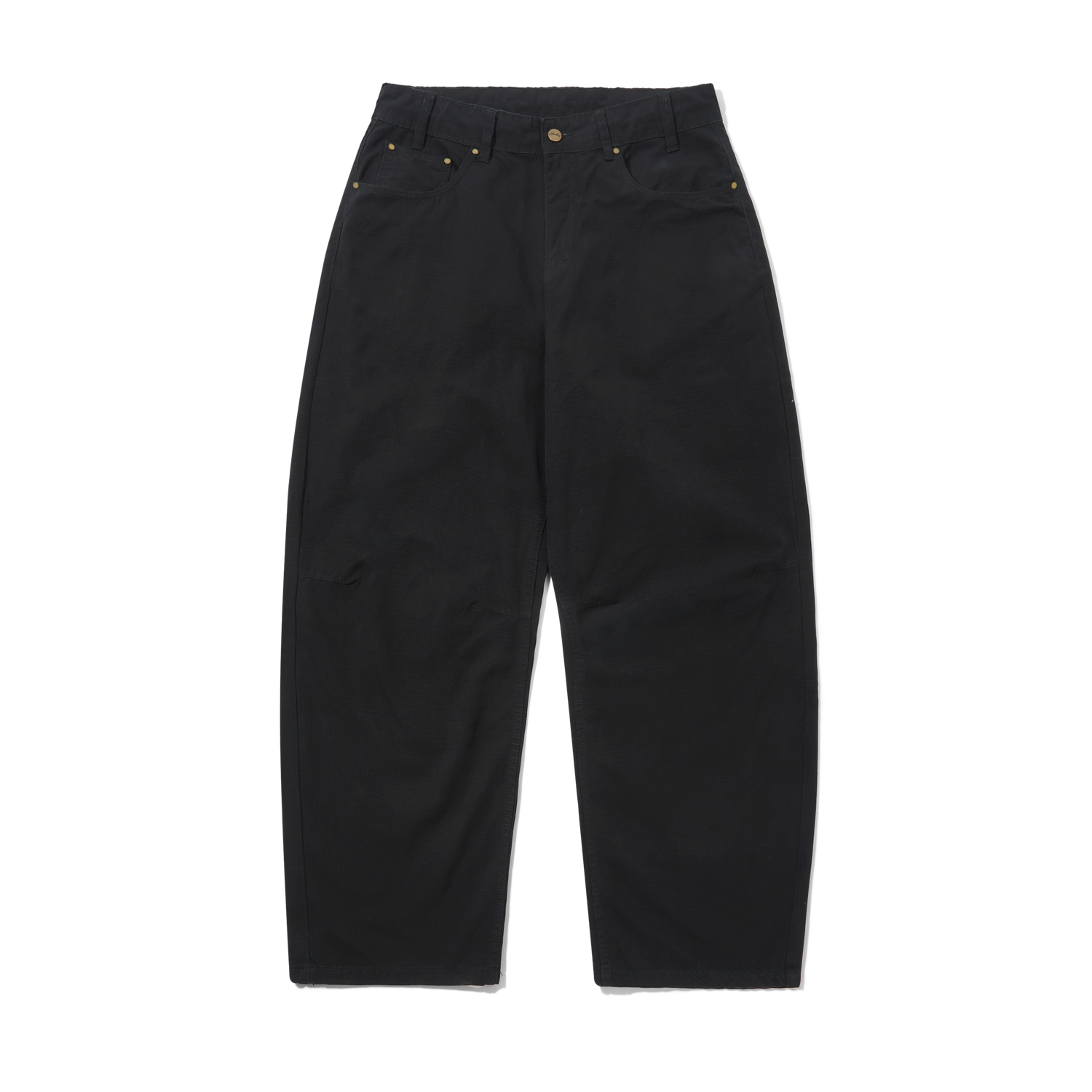 Wide Cut Ripstop Pants, Black
