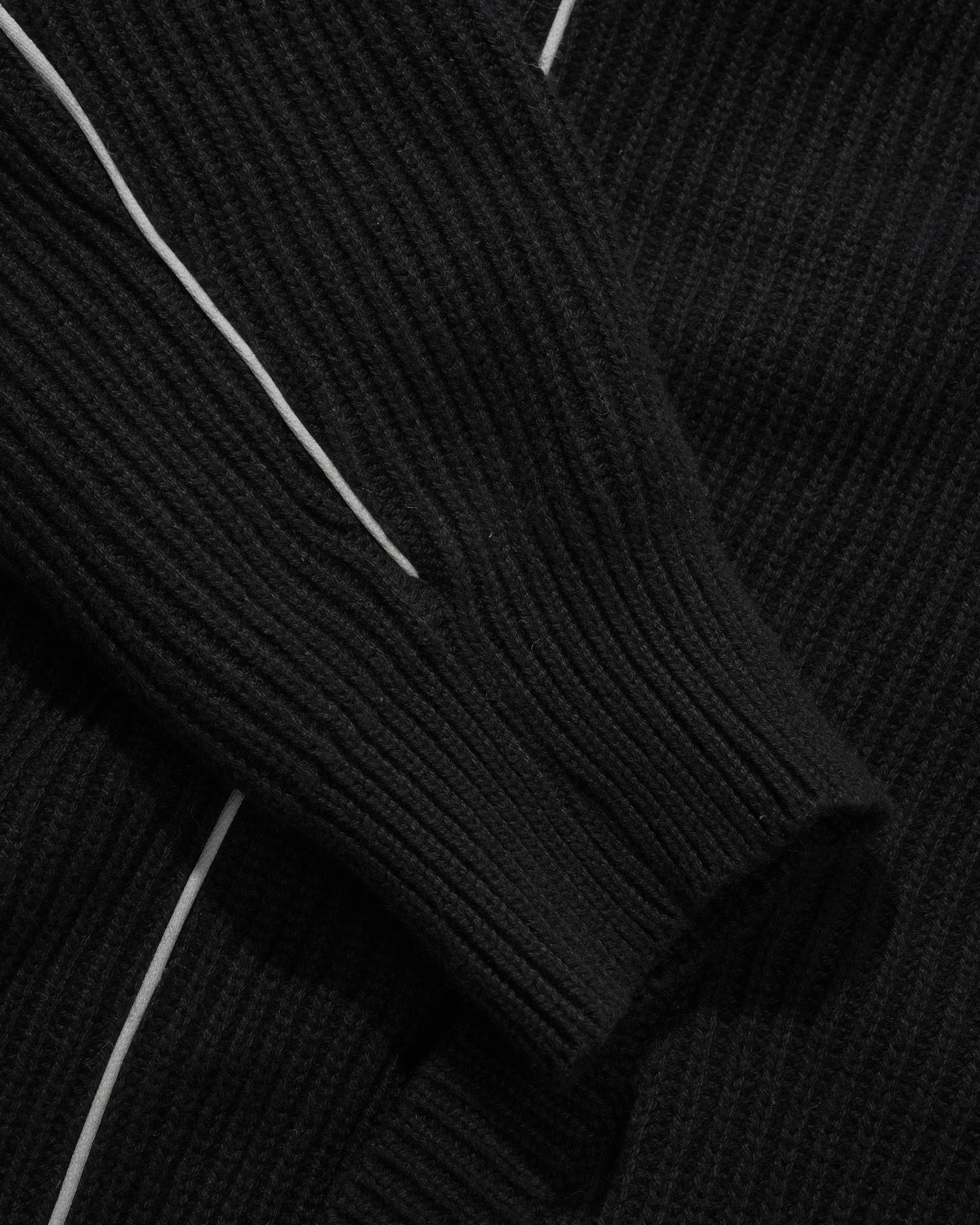 Dougie Knit Zip-Thru Hood, Black