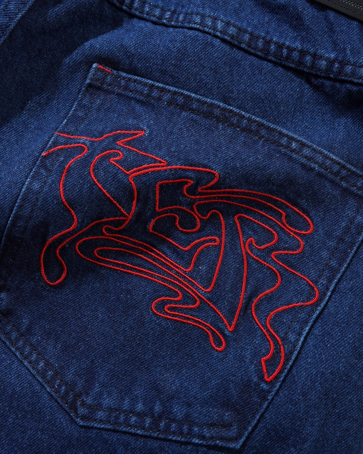 Drummer Baggy Denim Shorts, Raw Dark Indigo