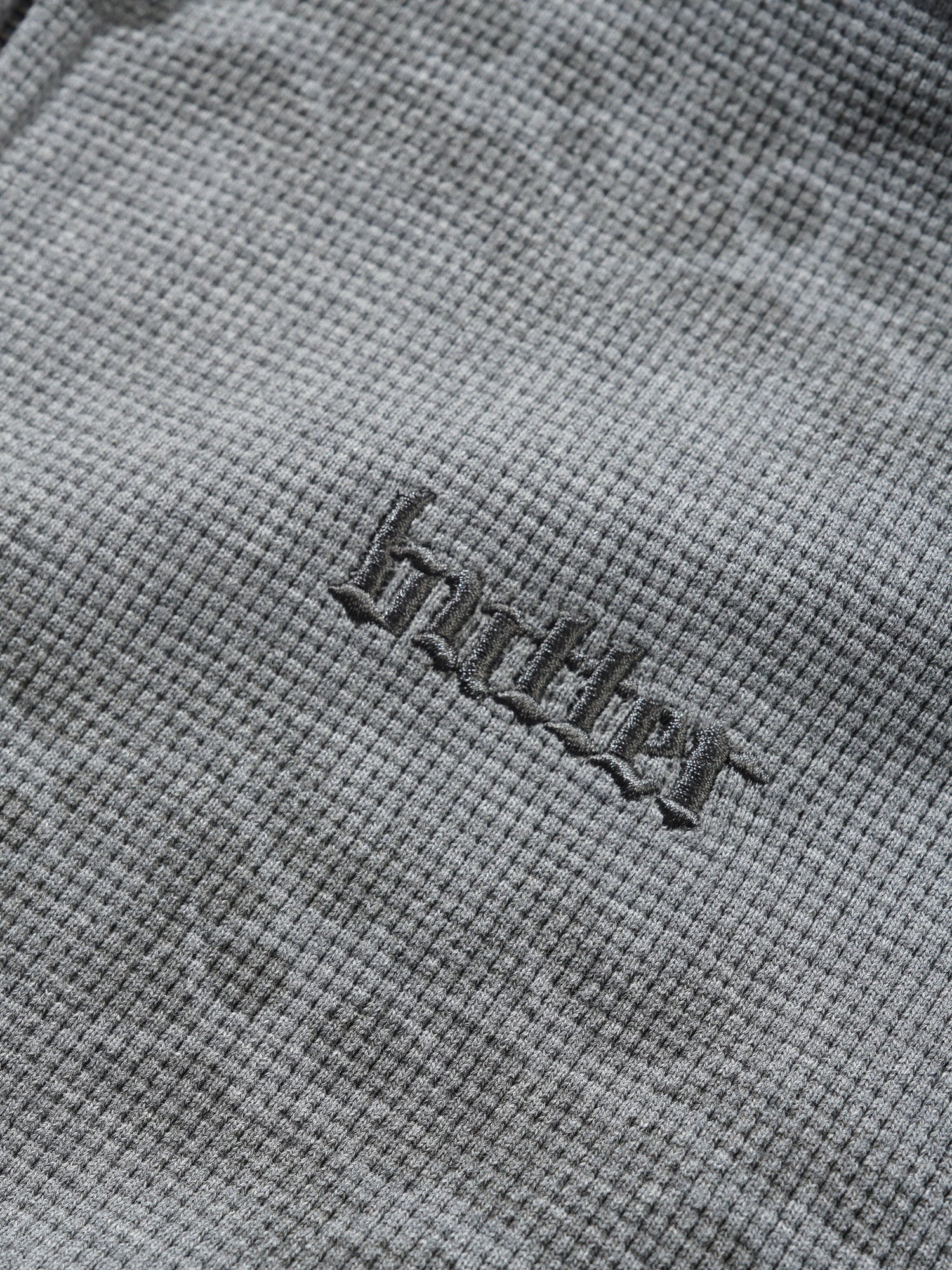 Faded Waffle Zip-Thru Hood, Washed Grey