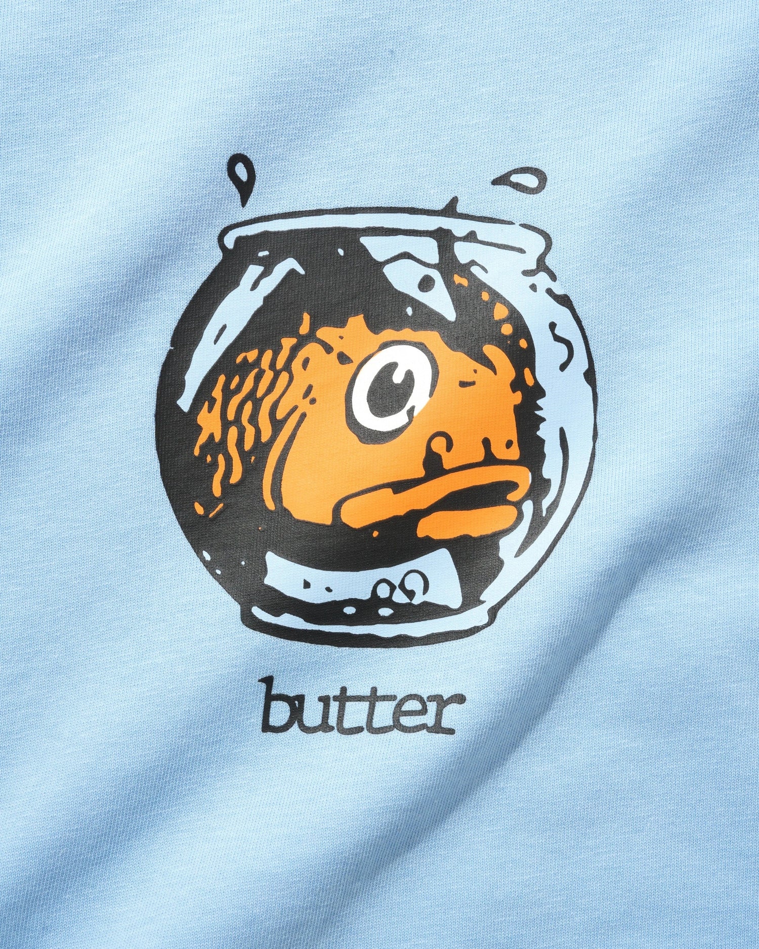 Fish Bowl Ringer Tee, Sky