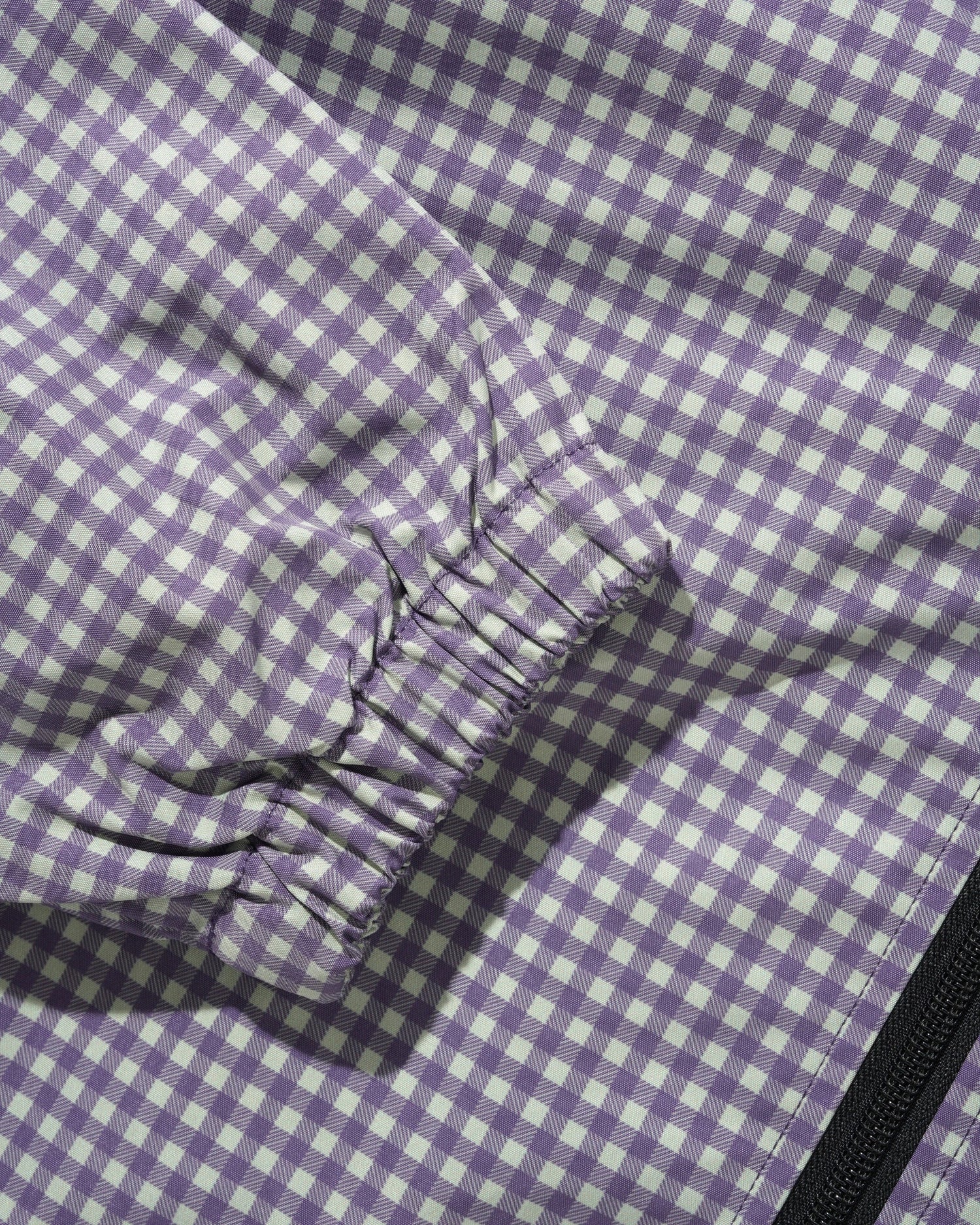 Gingham Nylon Jacket, Green / Purple