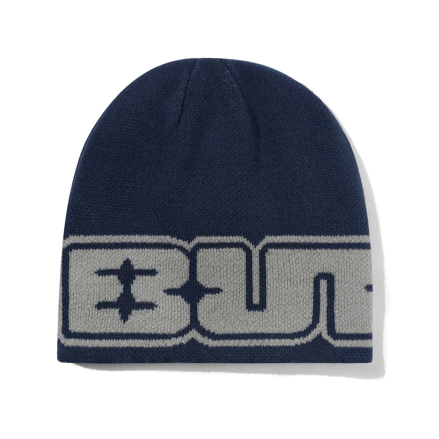 Glint Reversible Skully Beanie, Navy / Grey