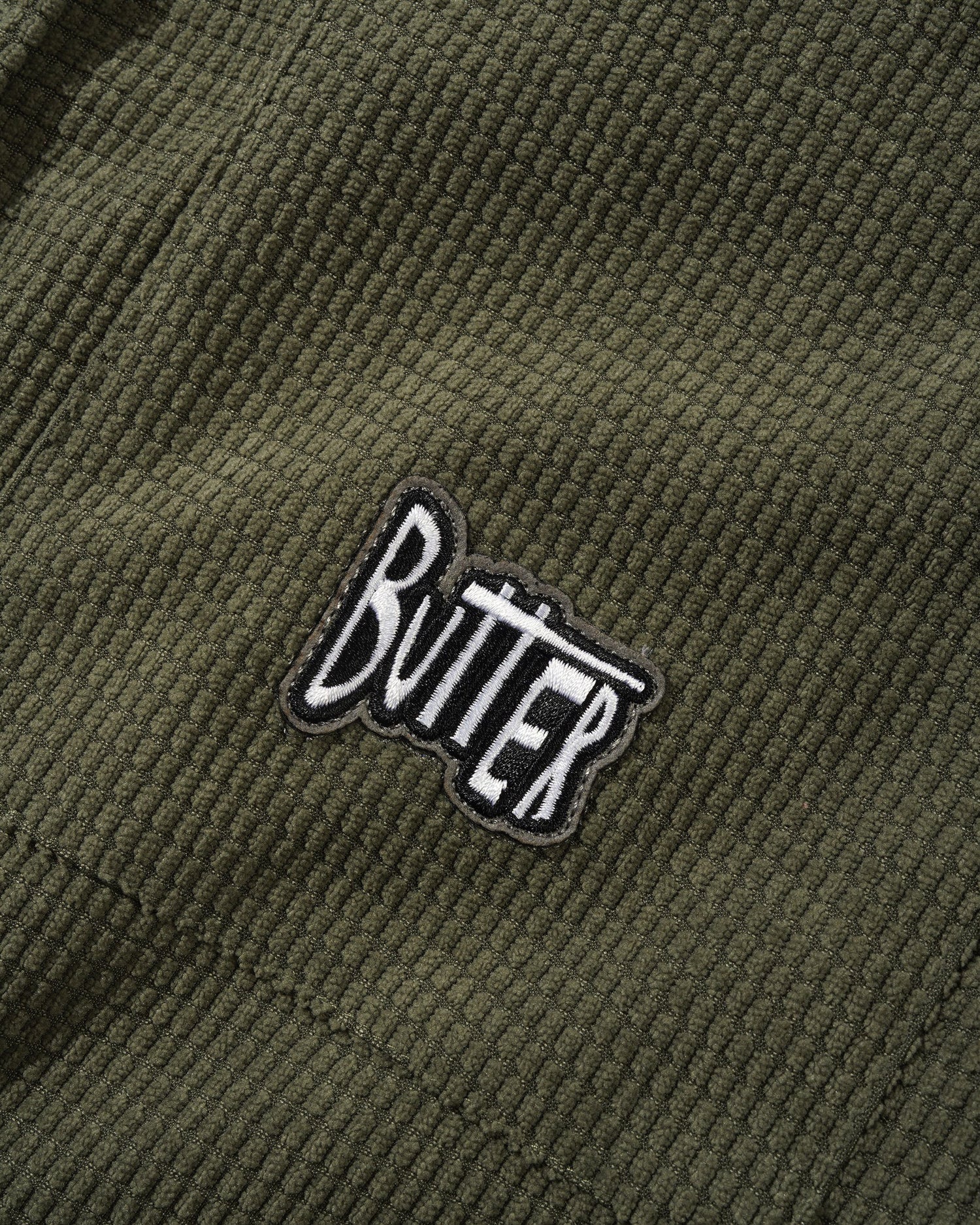 Grid Cord Overshirt, Olive