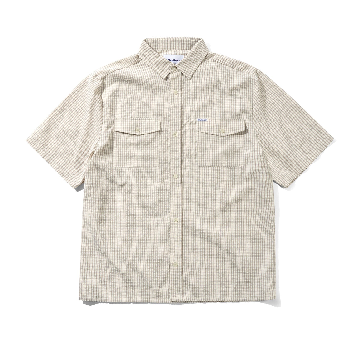 Grid S/S Shirt, Beige