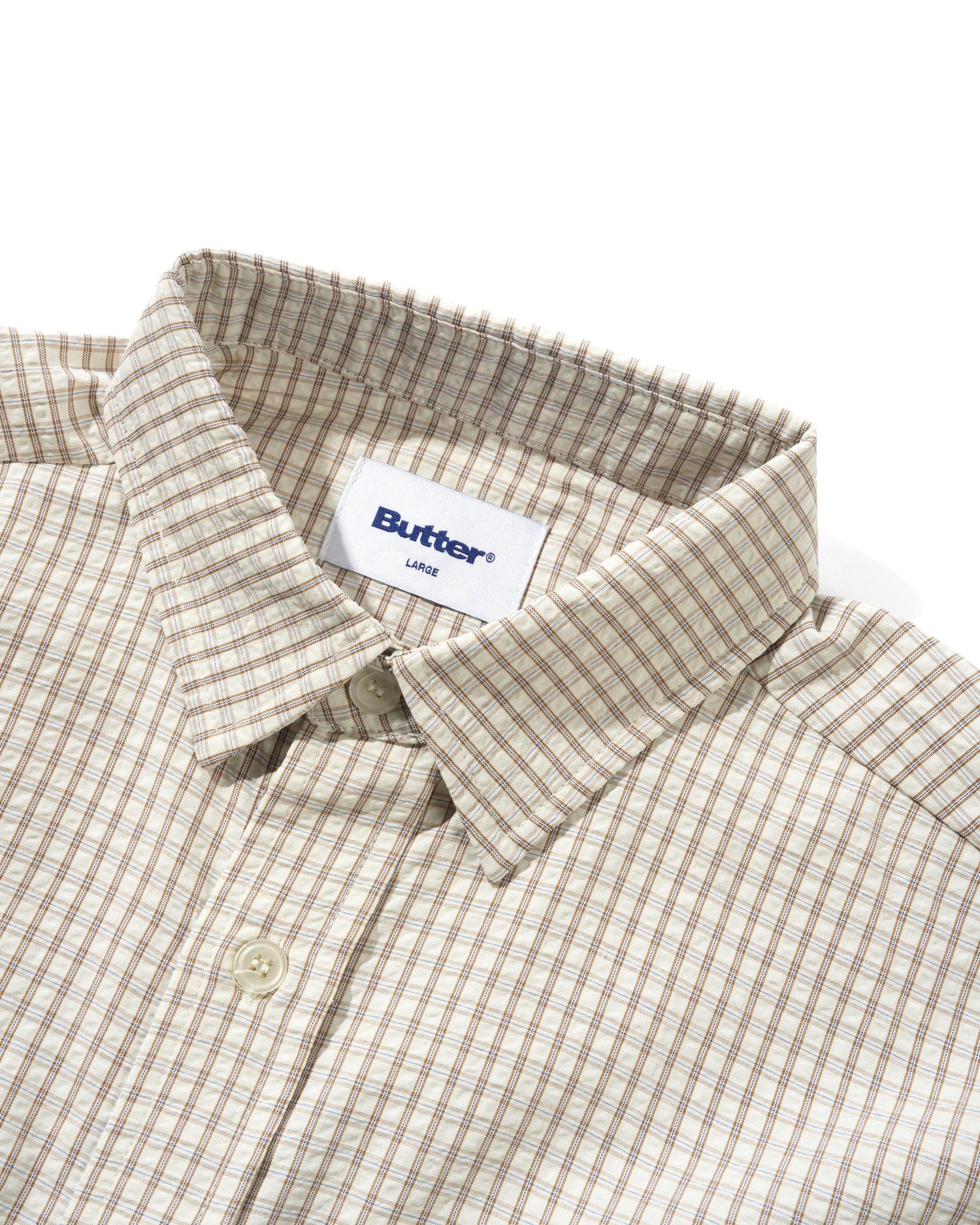 Grid S/S Shirt, Beige