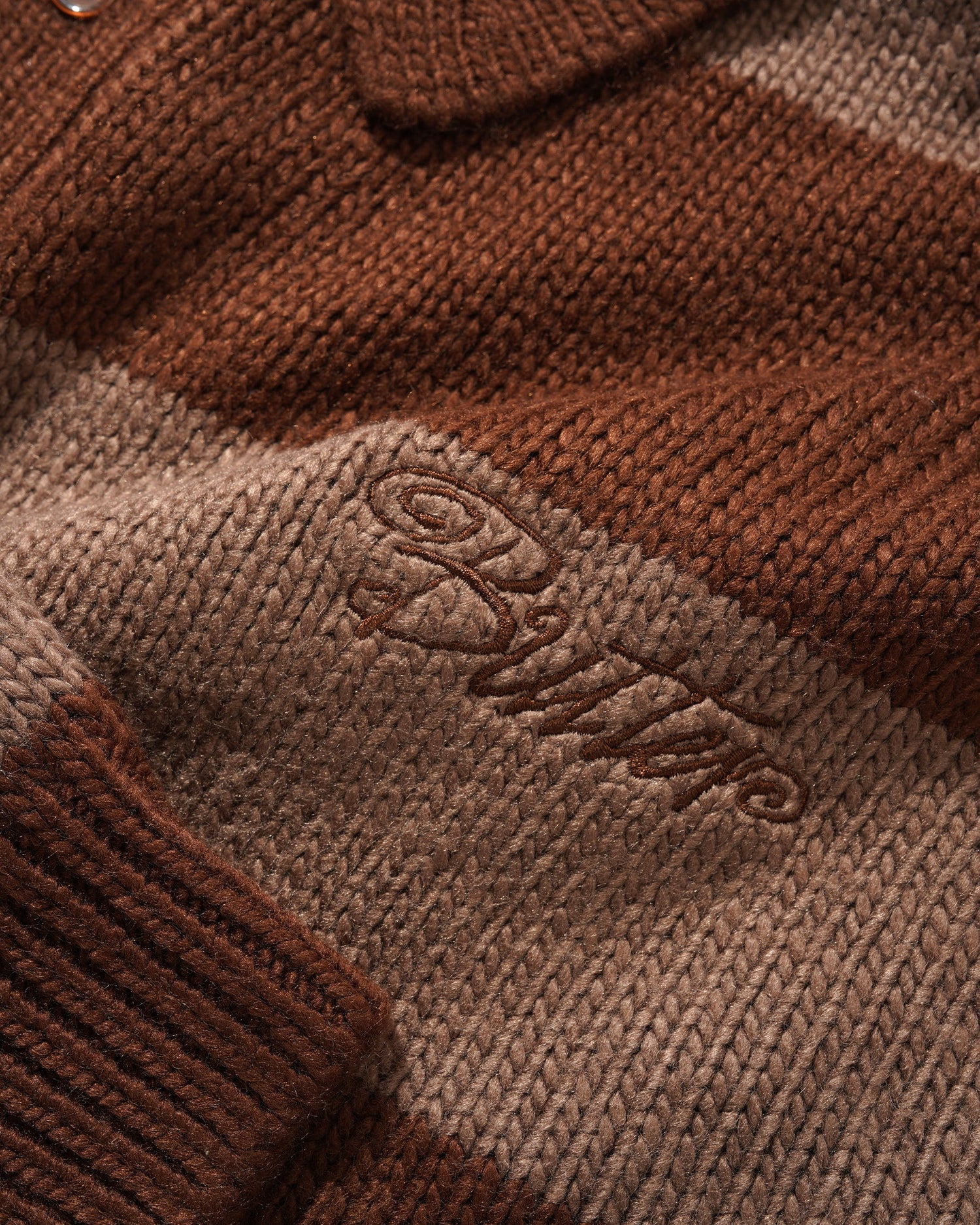 Jive Stripe Knit Sweater, Chocolate