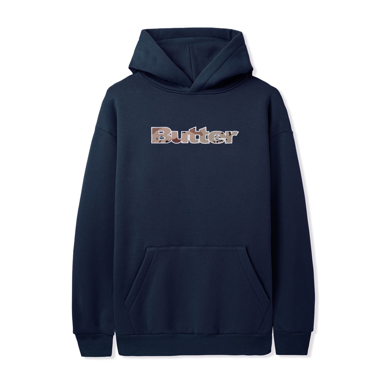 Logo Camo Applique Pullover Hood, Navy