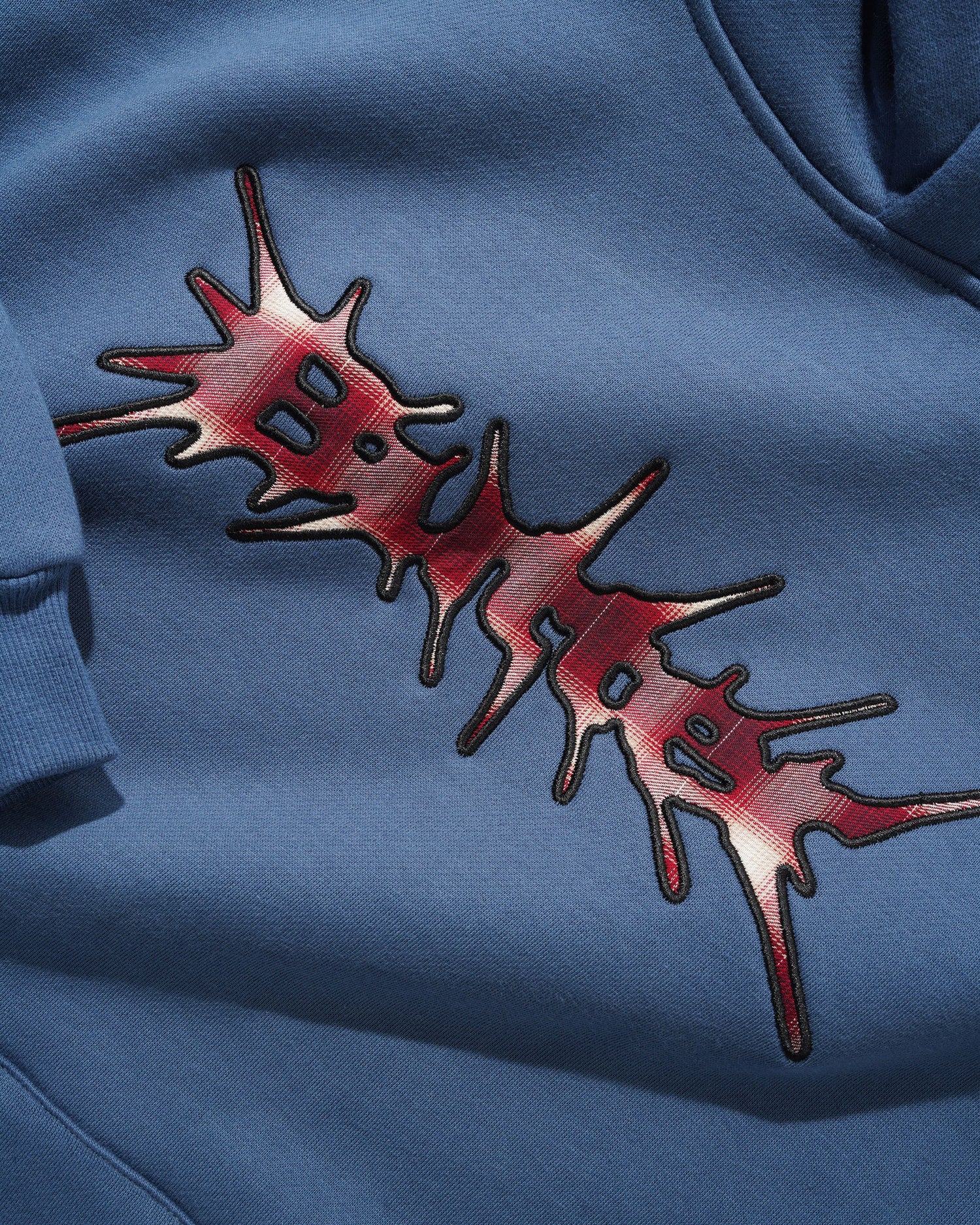 Nail Applique Pullover Hood, Stone Blue