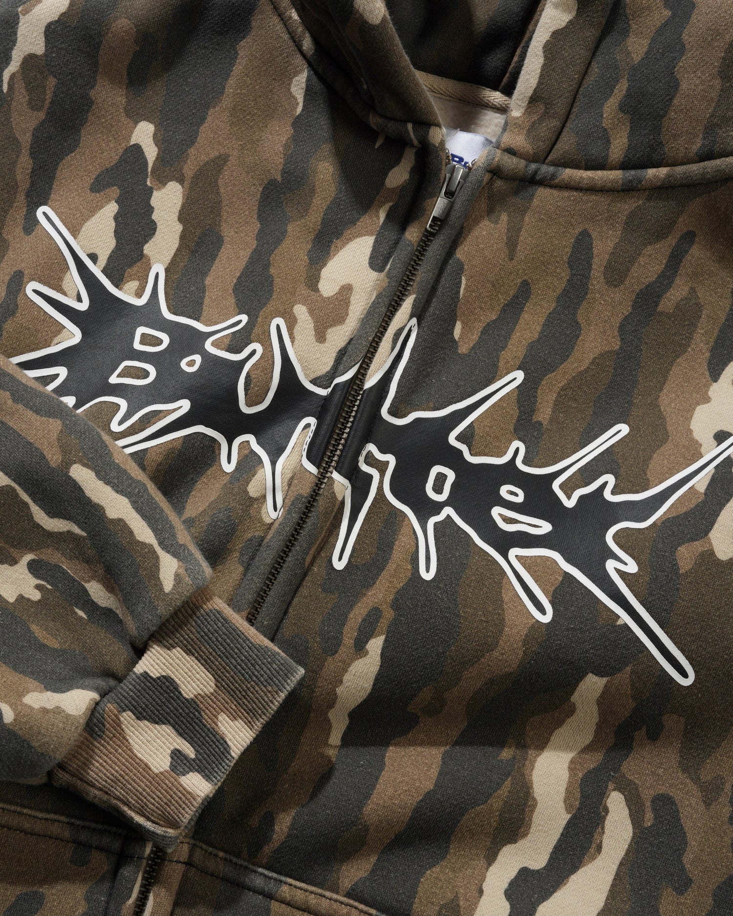 Nail Logo Zip-Thru Hood, Frog Camo