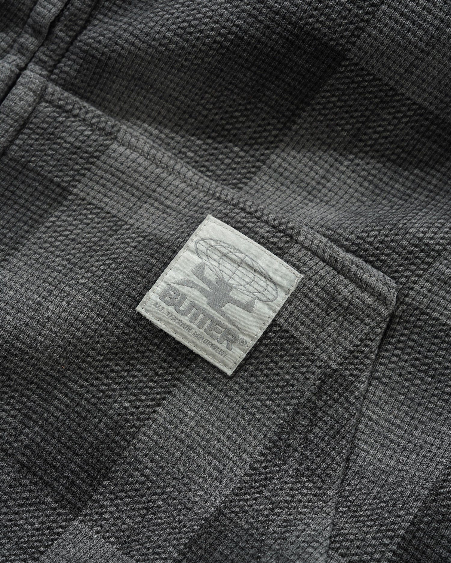 Waffle Zip-Thru Hood, Grey Plaid