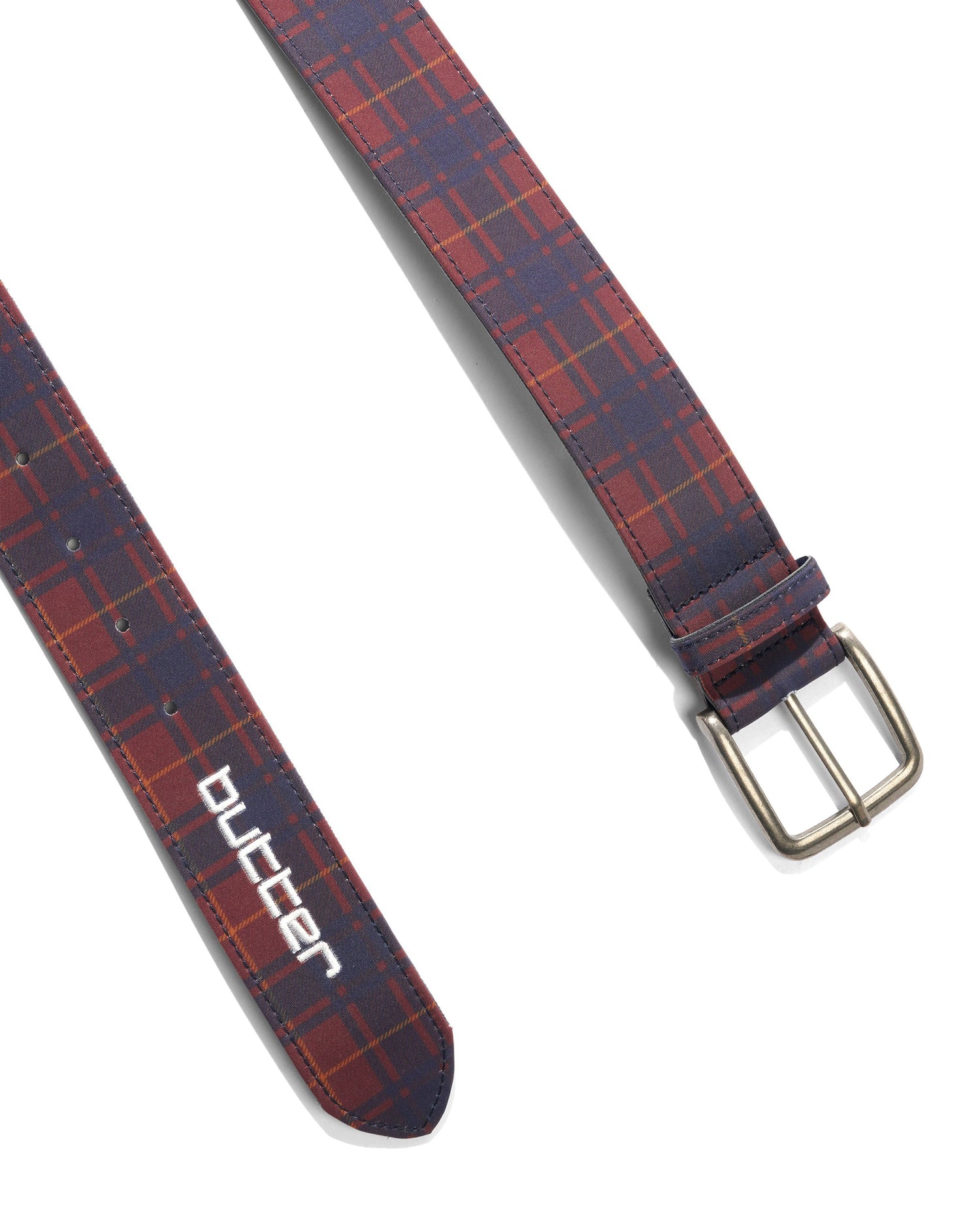Plaid Belt, Maroon