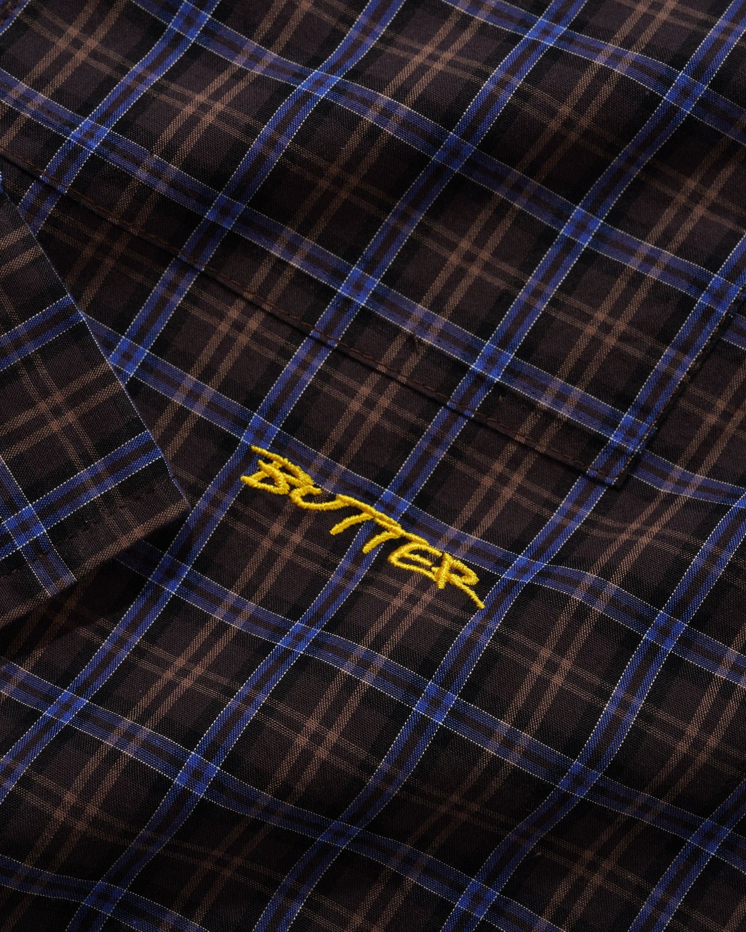 Plaid Shirt, Brown / Cobalt