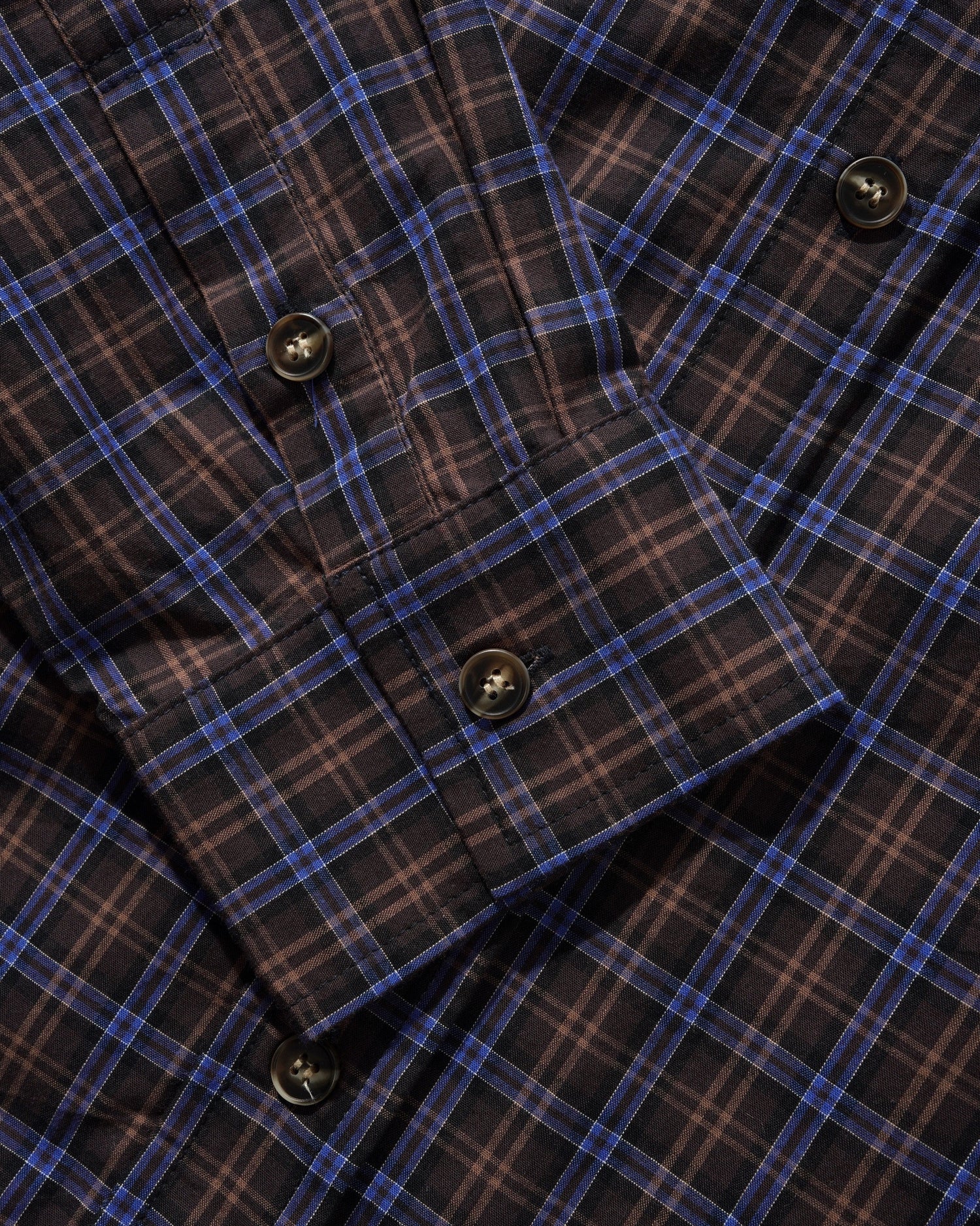 Plaid Shirt, Brown / Cobalt