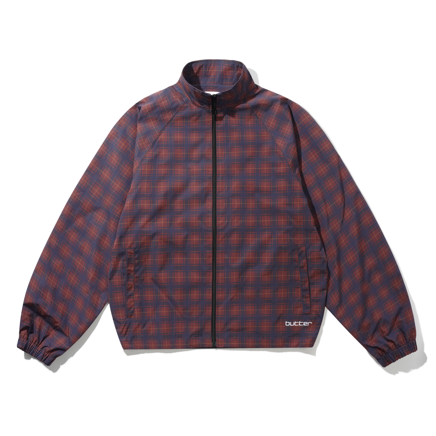 Plaid Nylon Jacket, Maroon