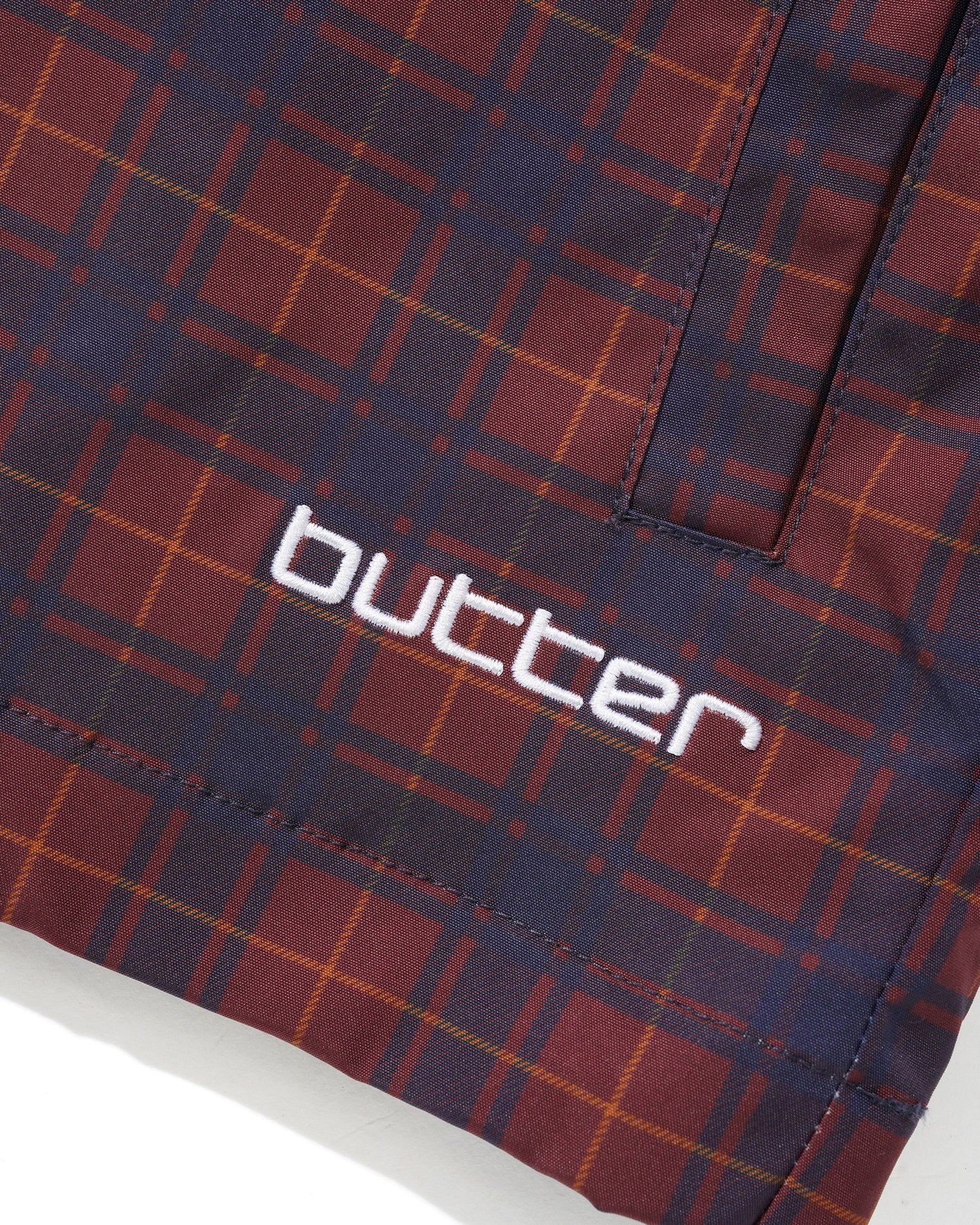 Plaid Nylon Jacket, Maroon