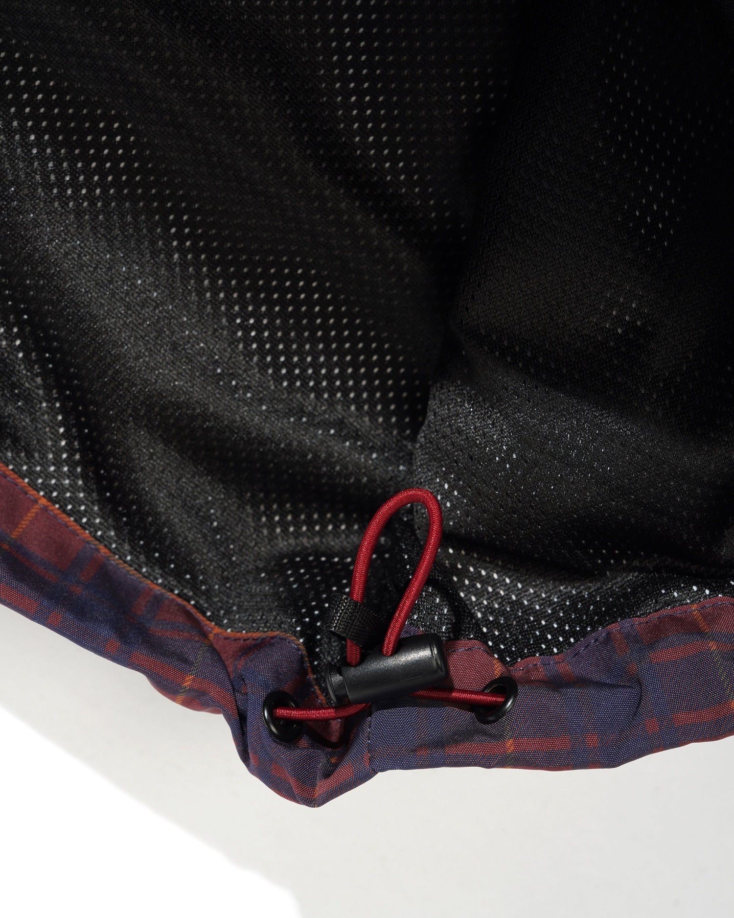 Plaid Nylon Jacket, Maroon