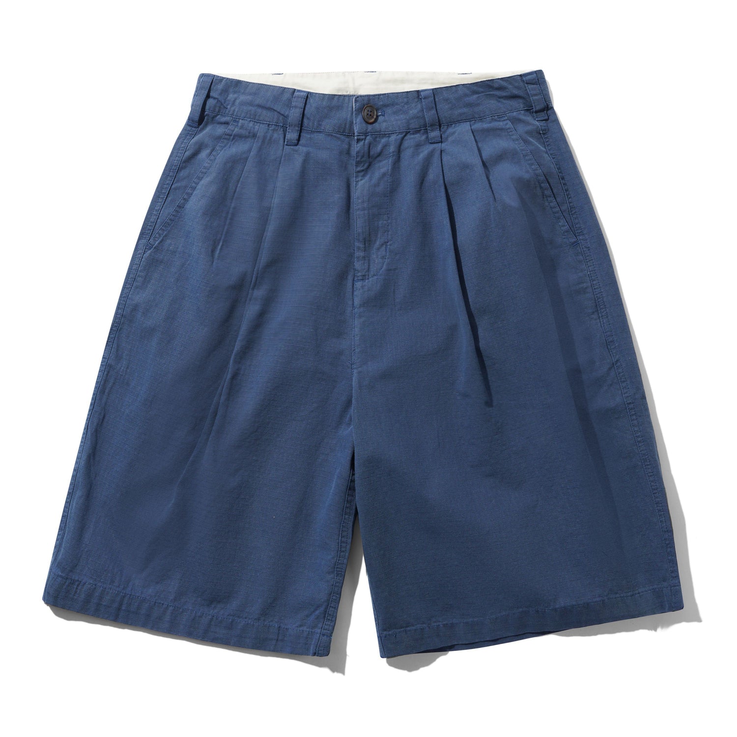Pleated Shorts, Navy
