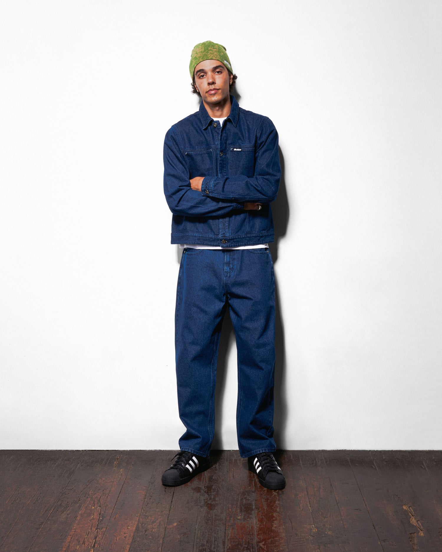 Trucker Denim Jacket, Dark Blue