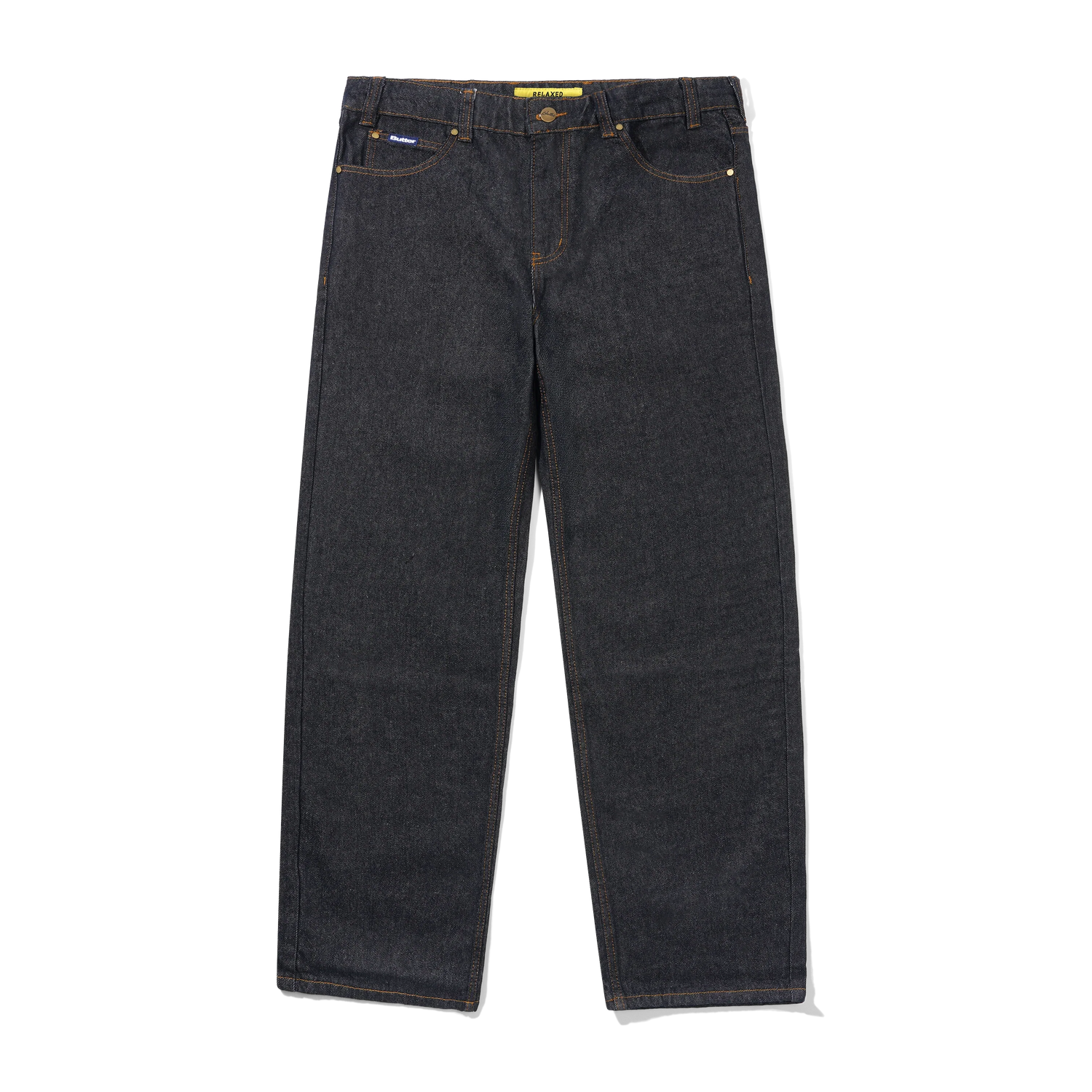 Relaxed Denim Jeans, Raw Indigo
