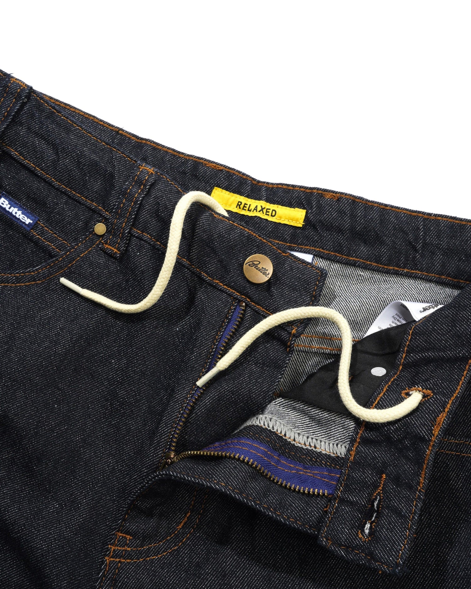 Relaxed Denim Jeans, Raw Indigo