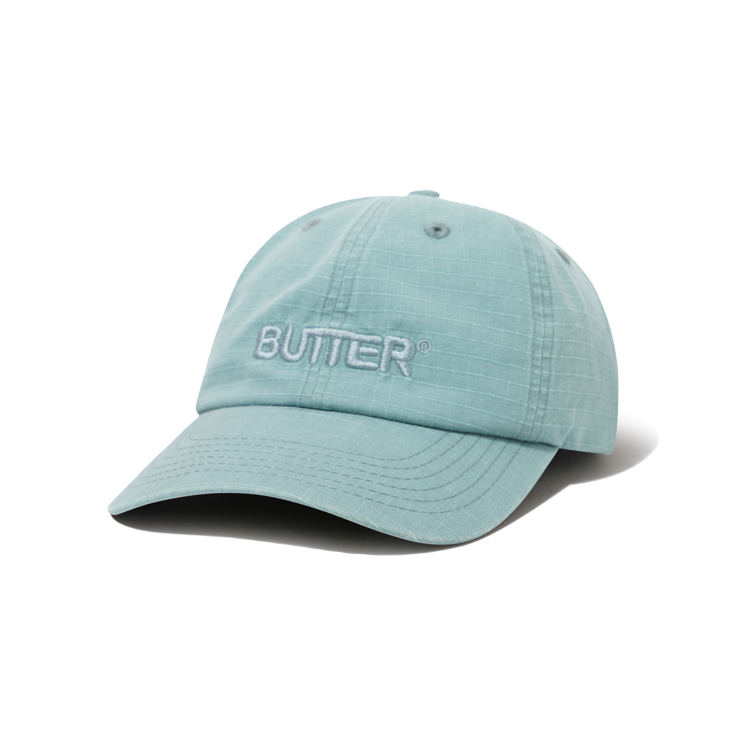 Ripstop Rounded Logo 6 Panel Cap, Washed Ice